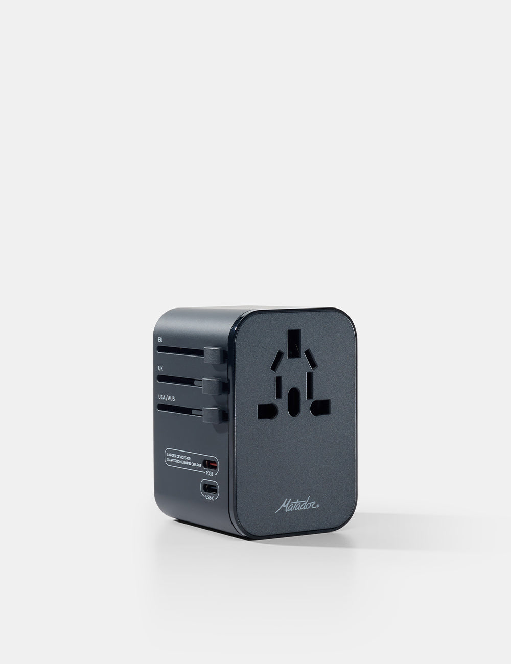 Matador Global Travel Adapter in Black — front view