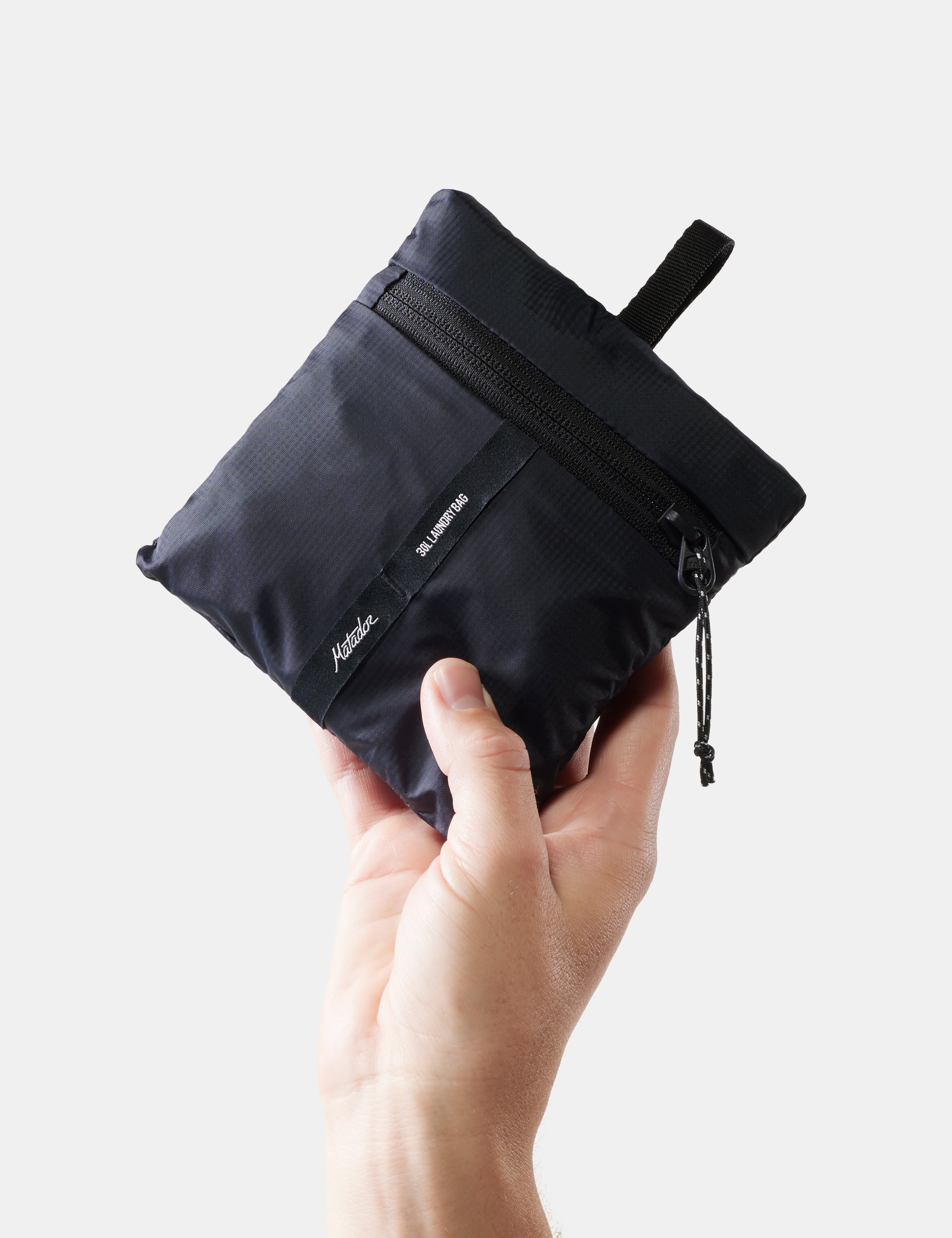Matador Packable Laundry Bag in Black — angle view 5