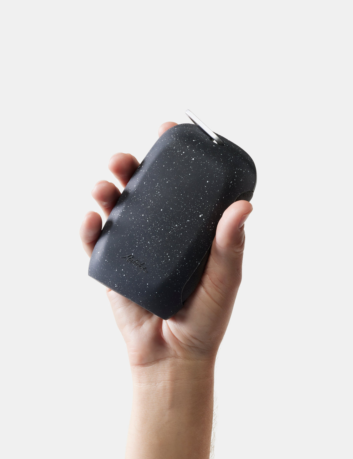 Matador NanoDry Packable Shower Towel – Large in Black Granite — angle view 2 # color_Black Granite