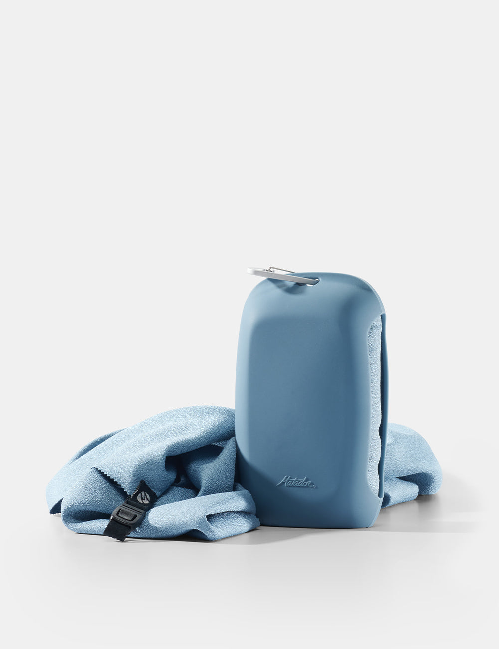 Matador NanoDry Packable Shower Towel – Large in Slate Blue — front view # color_Slate Blue