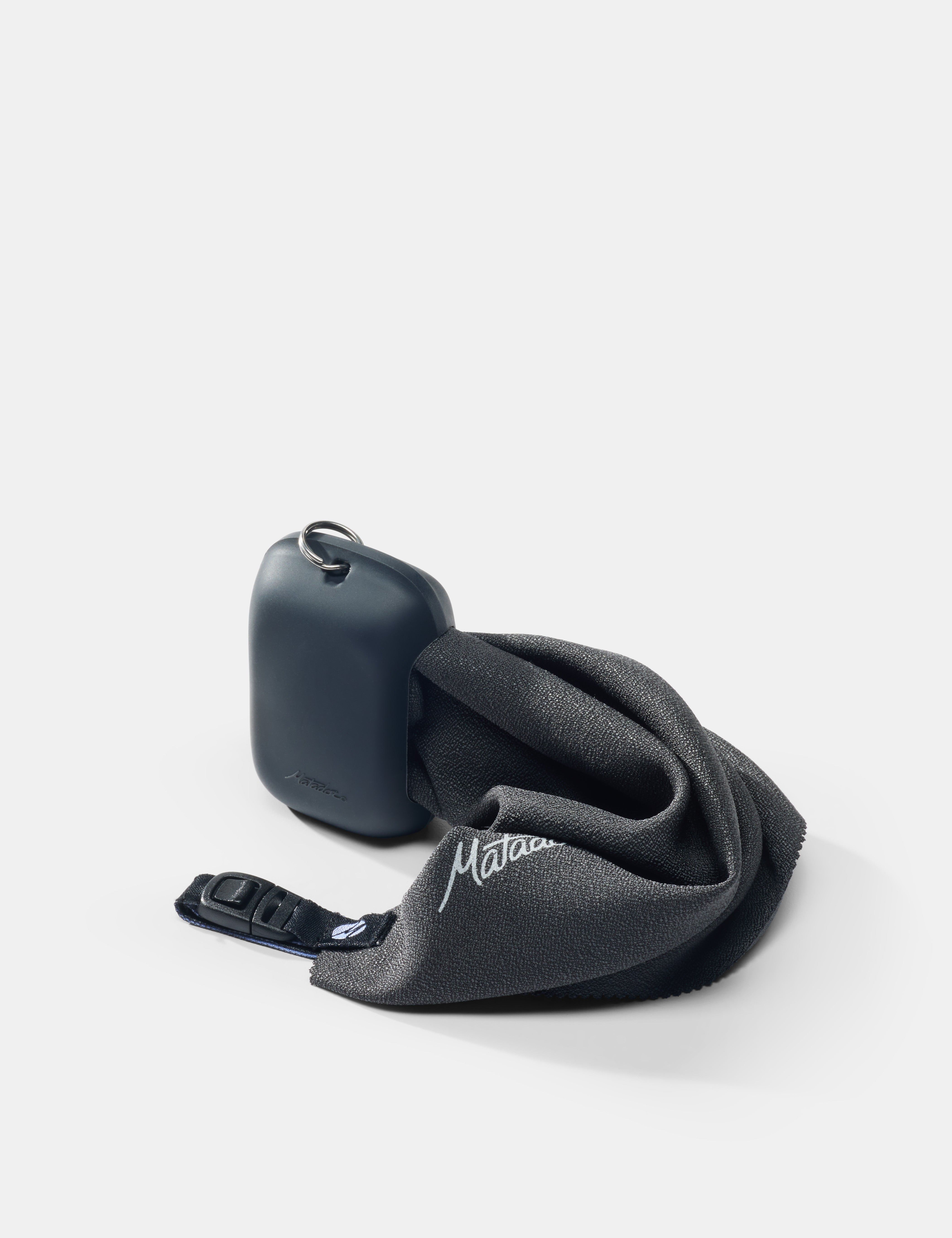 Matador NanoDry Trek Towel (Small) in Charcoal — angle view 3