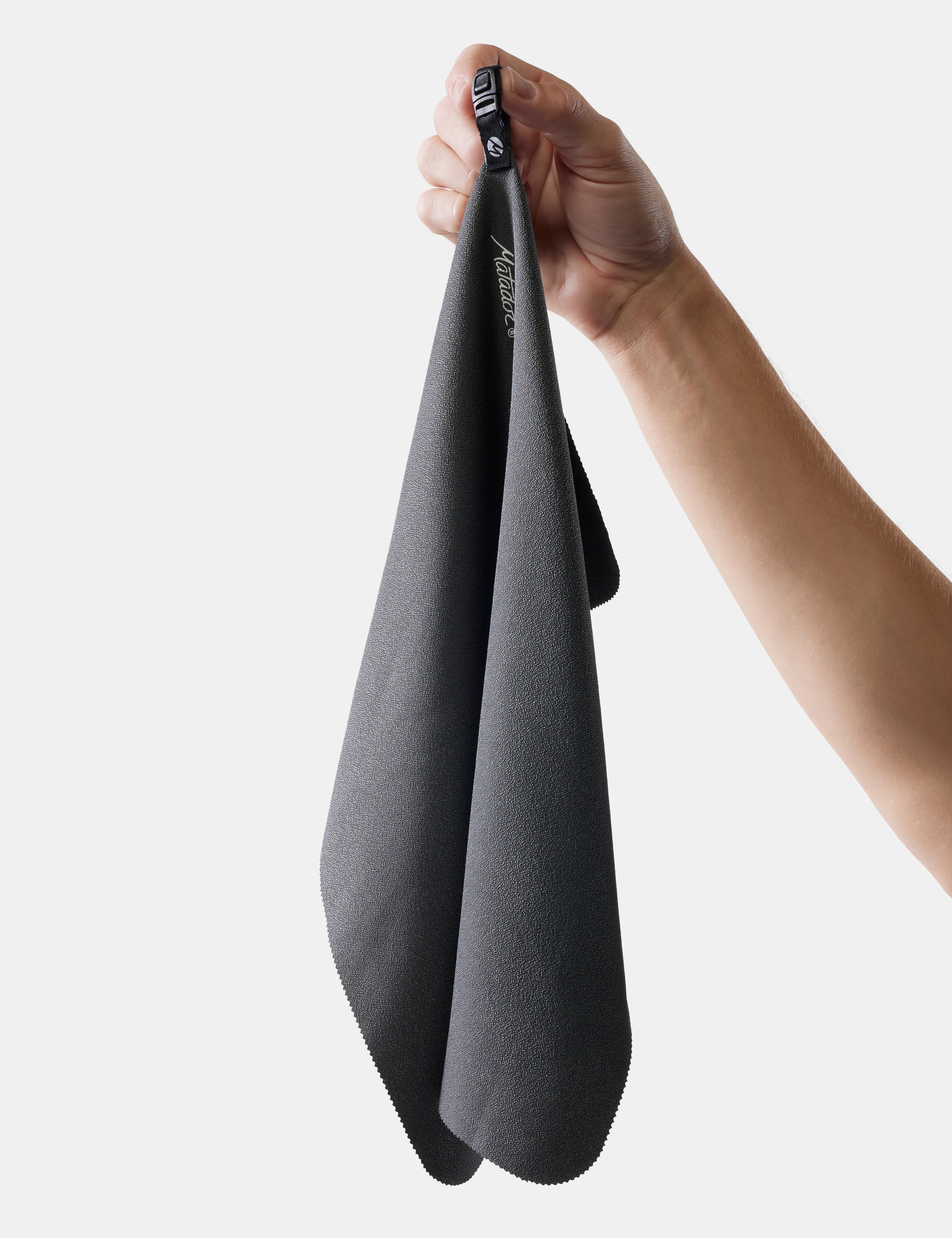 Matador NanoDry Trek Towel (Small) in Charcoal — lifestyle