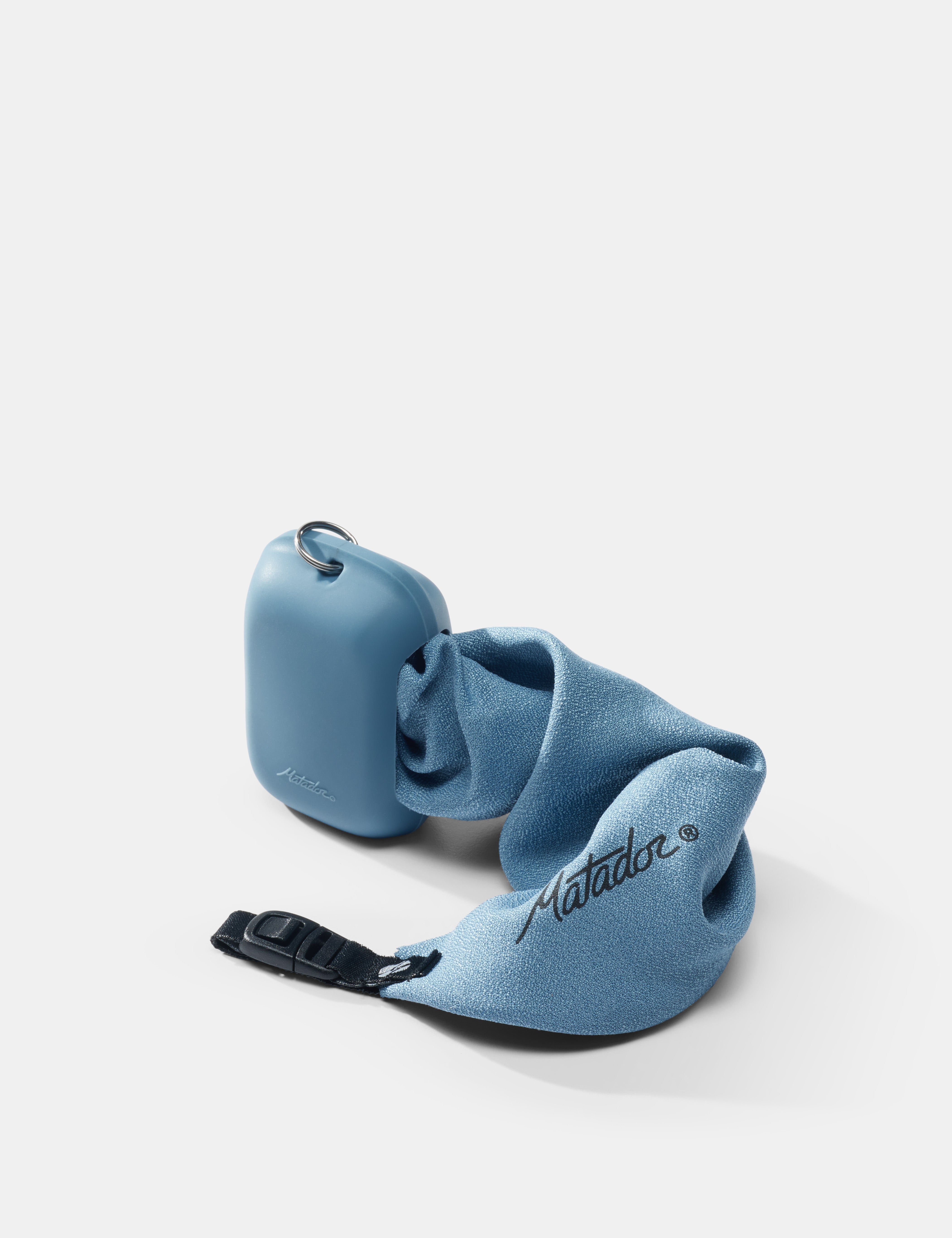 Matador NanoDry Trek Towel (Small) in Slate Blue — angle view 3