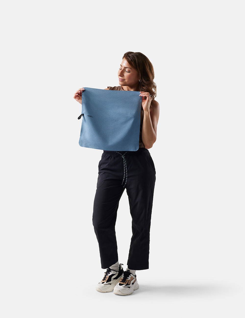 Matador NanoDry Trek Towel (Small) in Slate Blue — angle view 2