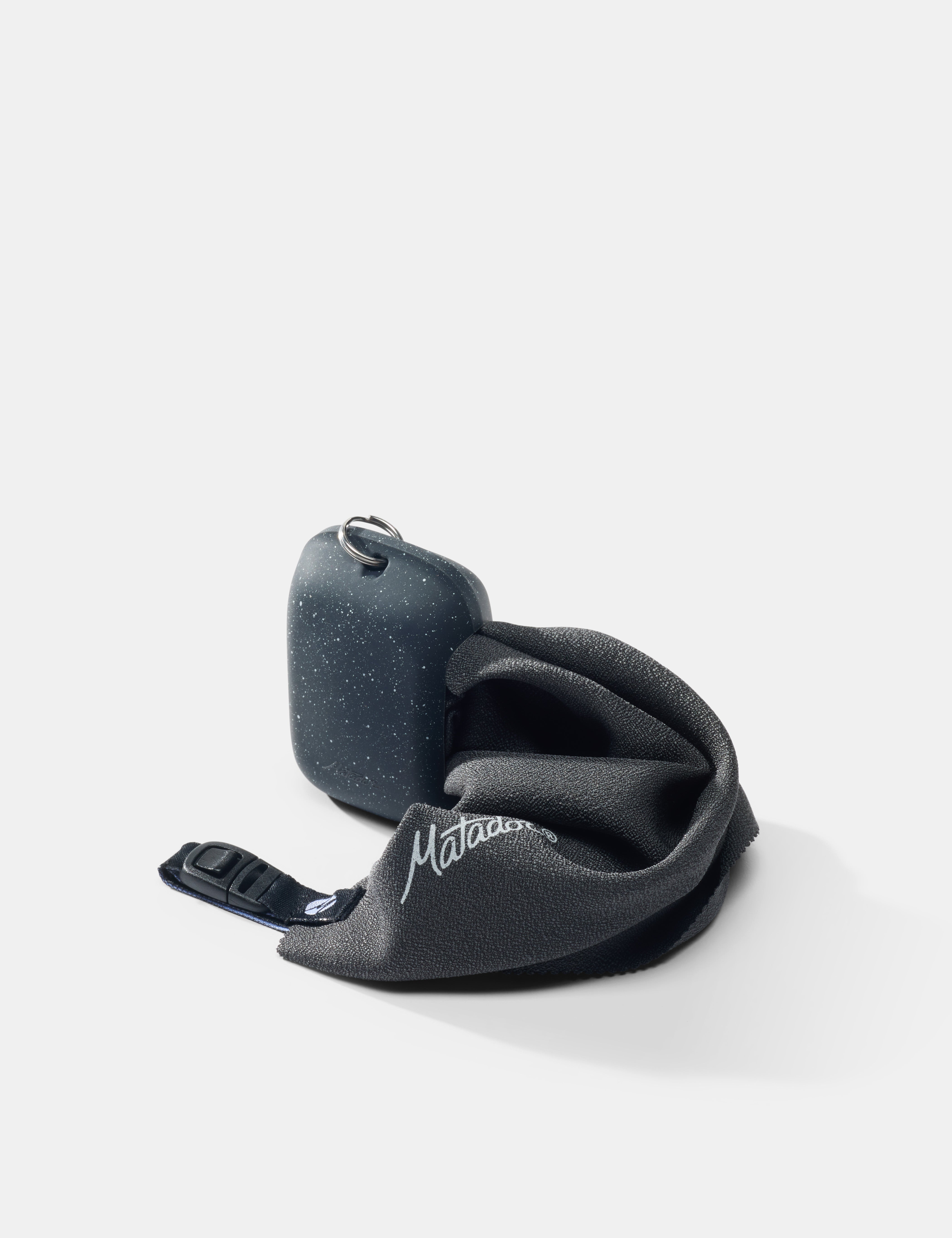 Matador NanoDry Trek Towel (Small) in Black Granite — angle view 3