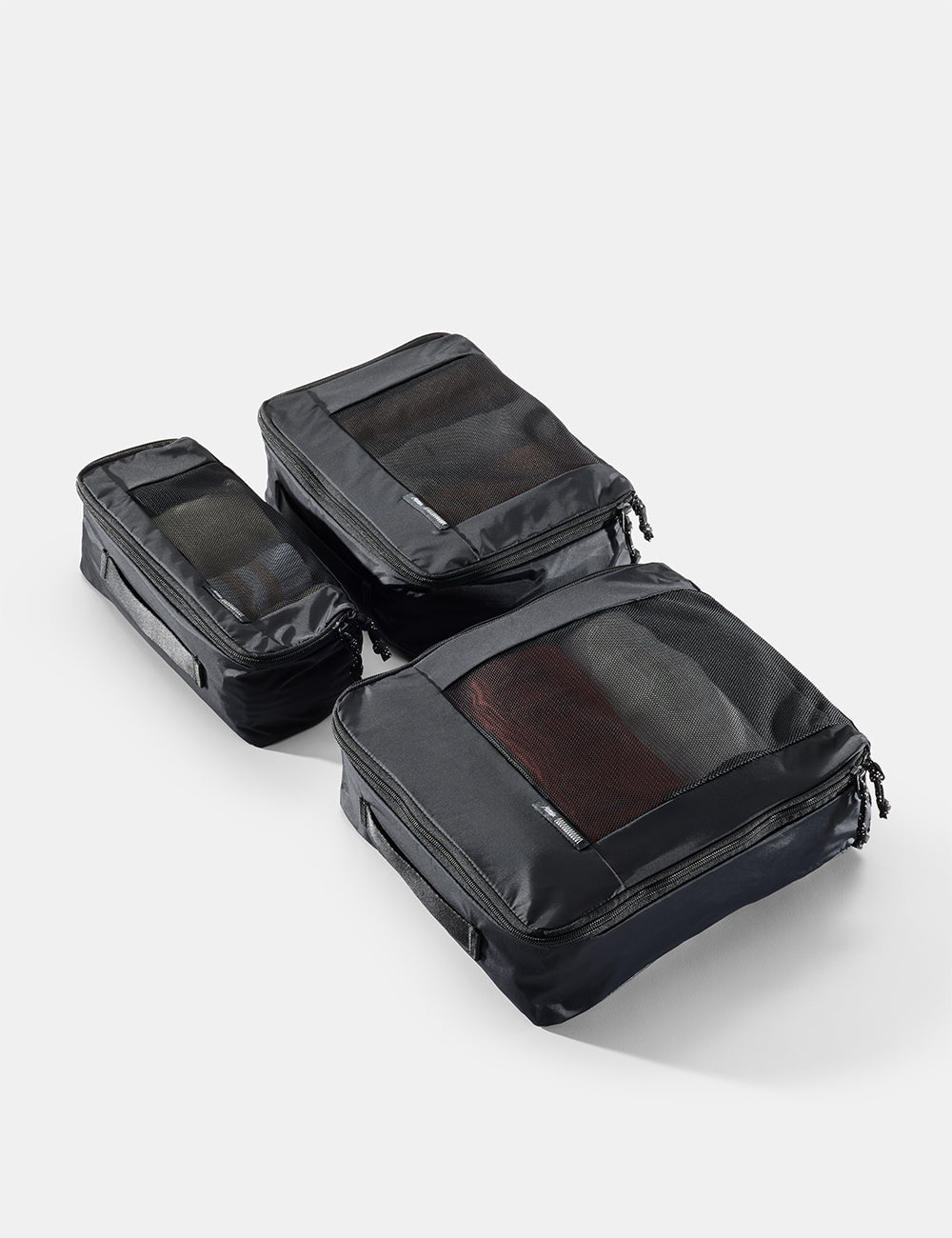 Matador Packing Cube Set 3-Pack in Black — front view