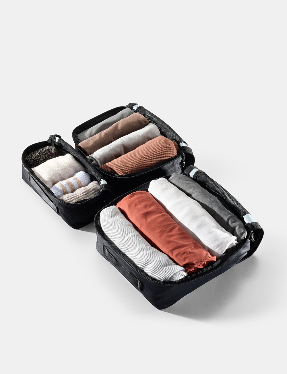 Matador Packing Cube Set 3-Pack in Black — angle view 2