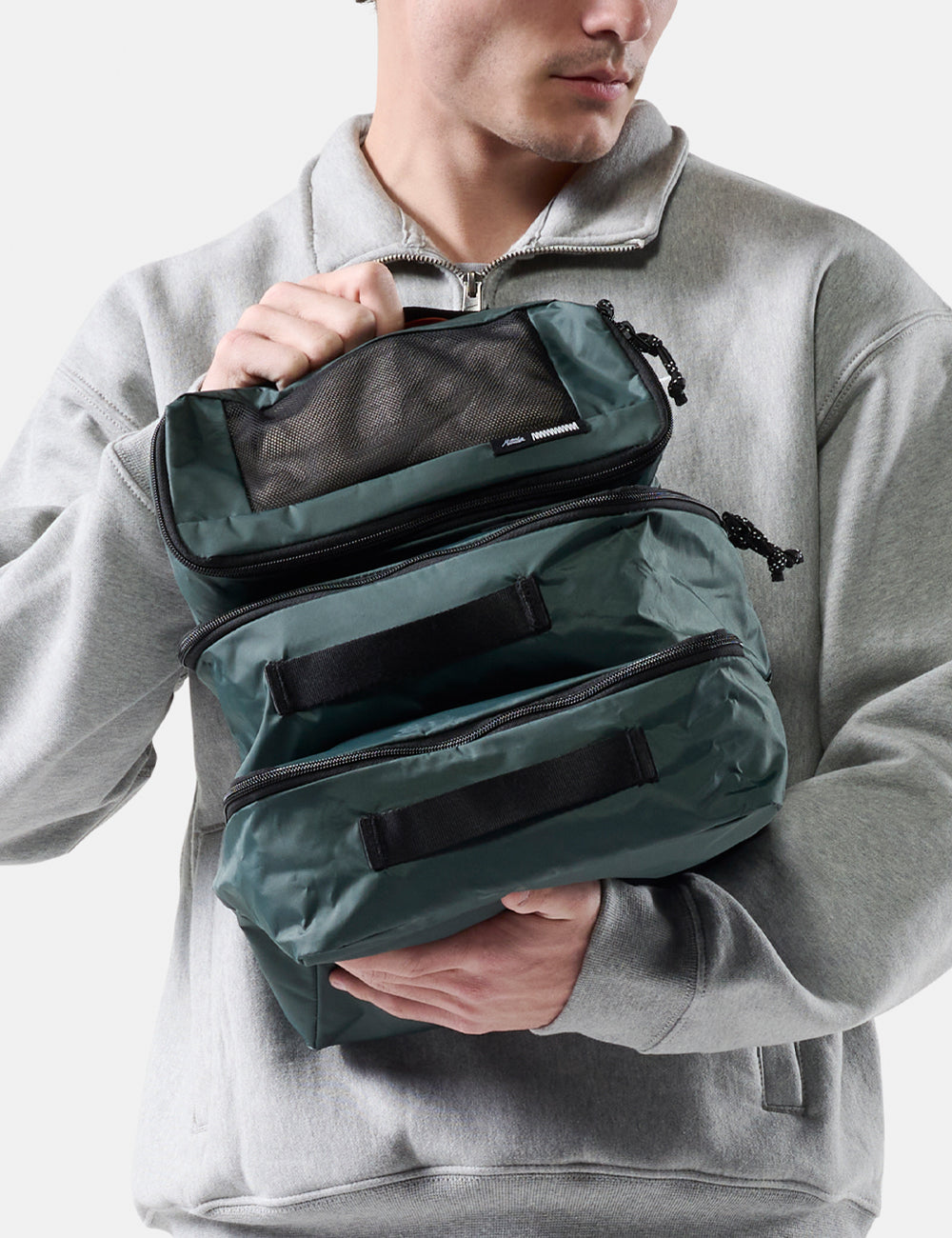 Matador Packing Cube Set 3-Pack in Juniper — angle view 3