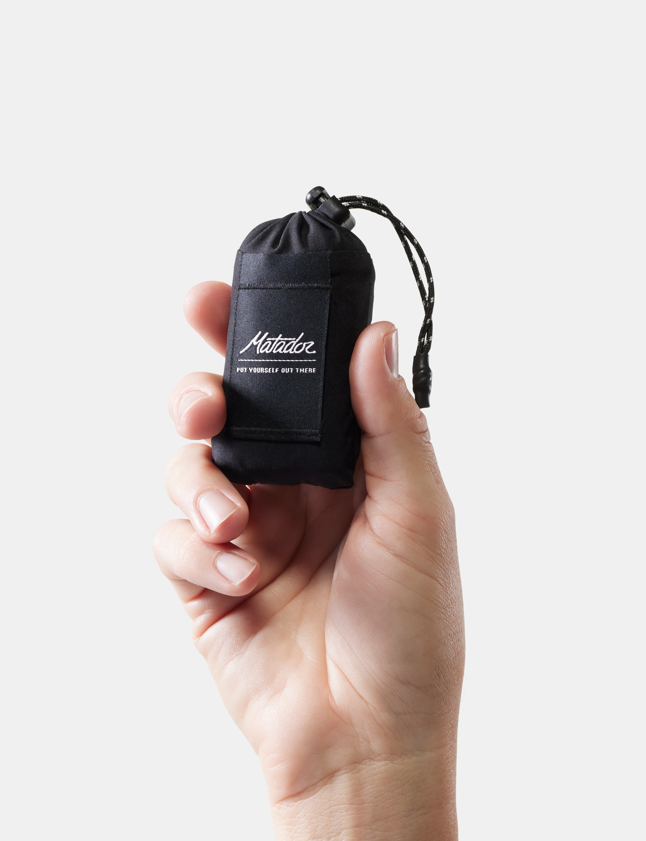 Matador Pocket Blanket Mini in Black — angle view 3