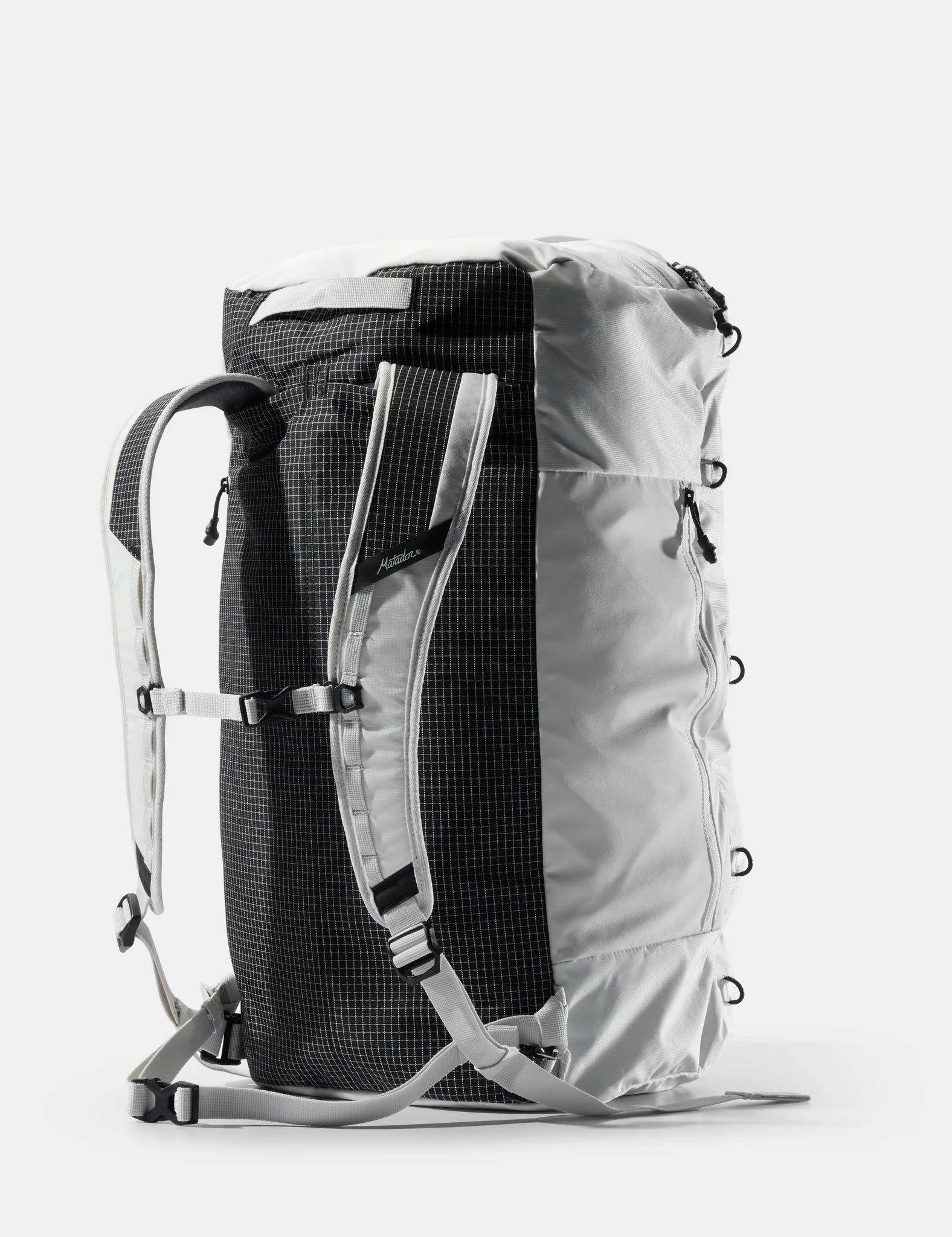 Matador SEG45 Travel Pack in Arctic White — back view # color_Arctic White