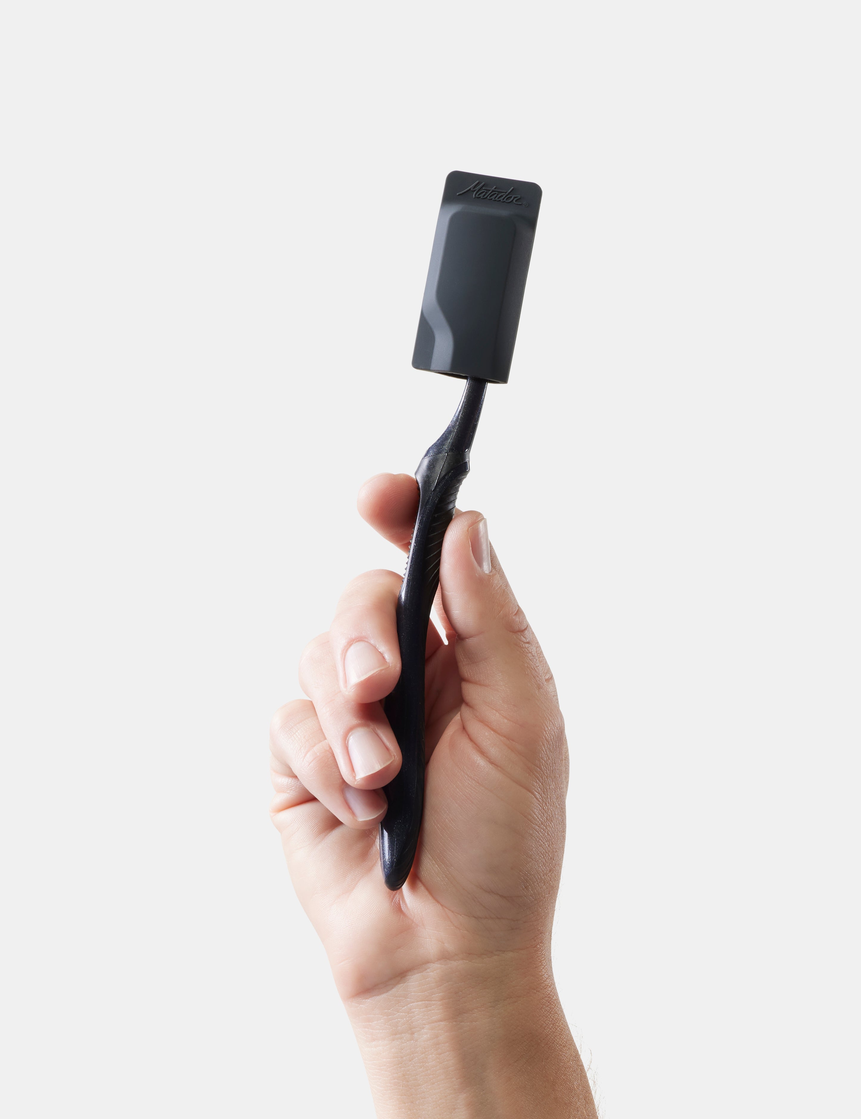 Matador Toothbrush Caps 2-Pack in Charcoal/Light Grey — lifestyle