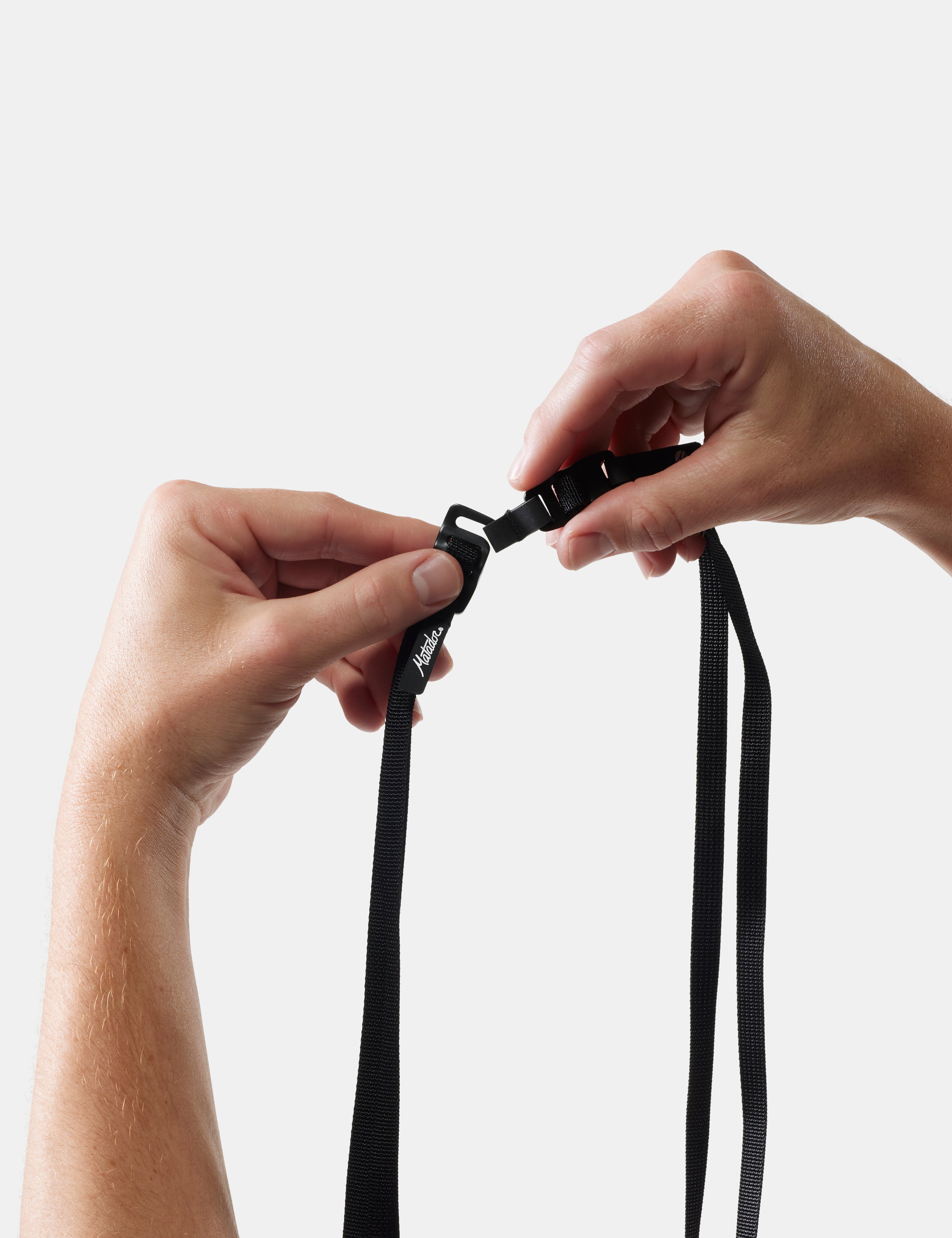 Matador Better Tether Gear Straps 2-Pack in Charcoal — angle view 2