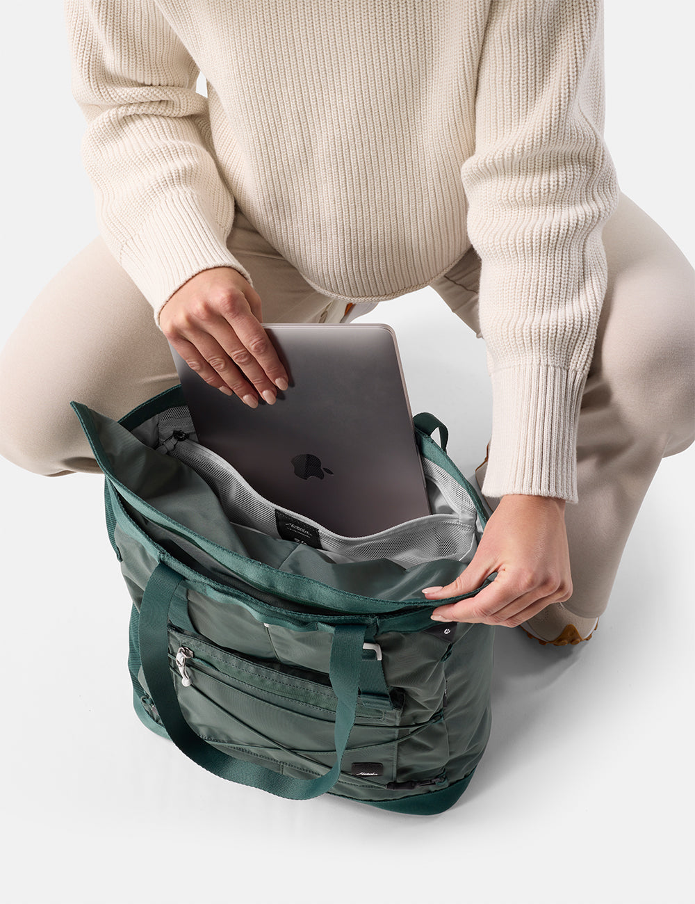 Matador Tote Pack 24L in Juniper — angle view 7