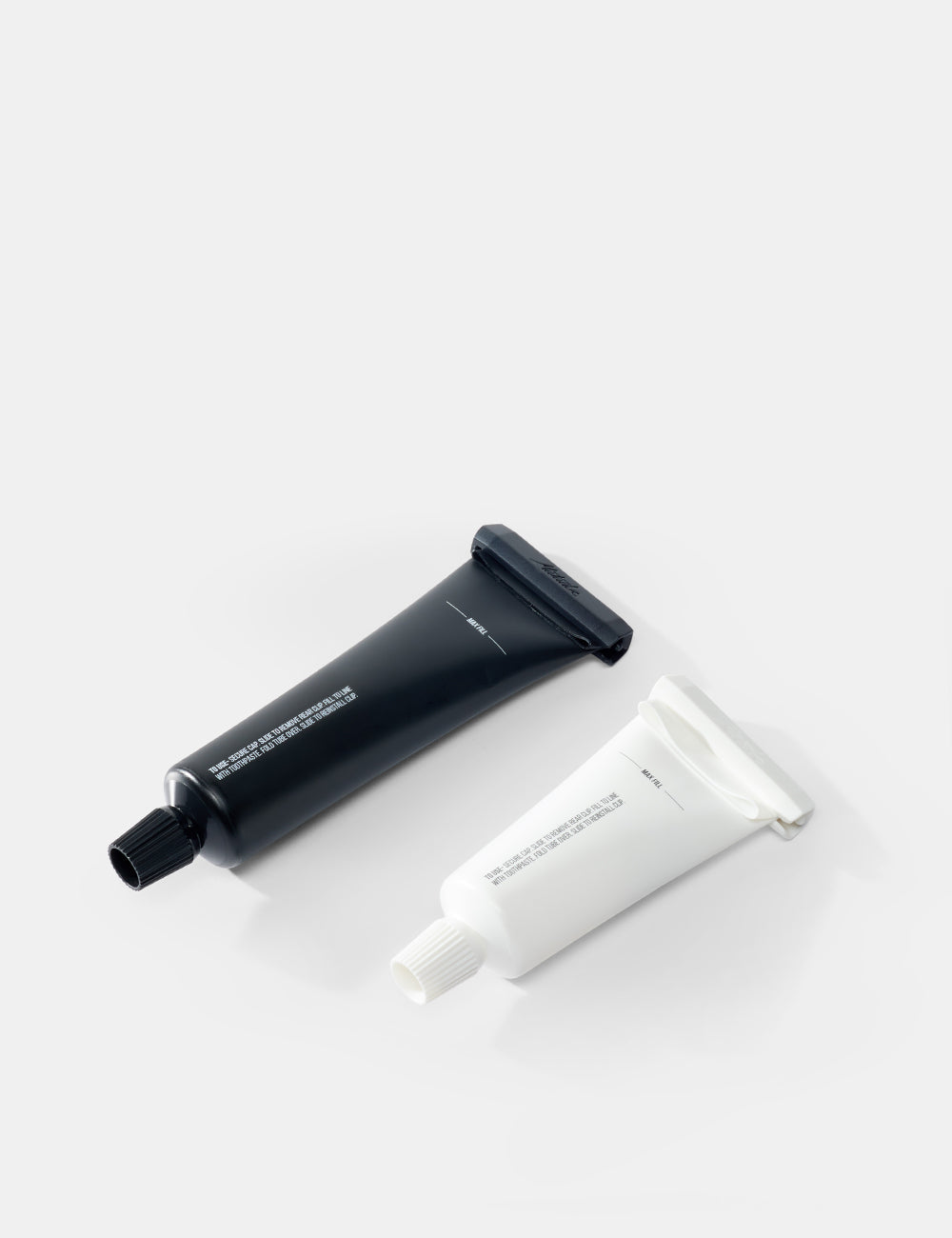 Matador Refillable Toothpaste Tubes in Black/White — lifestyle