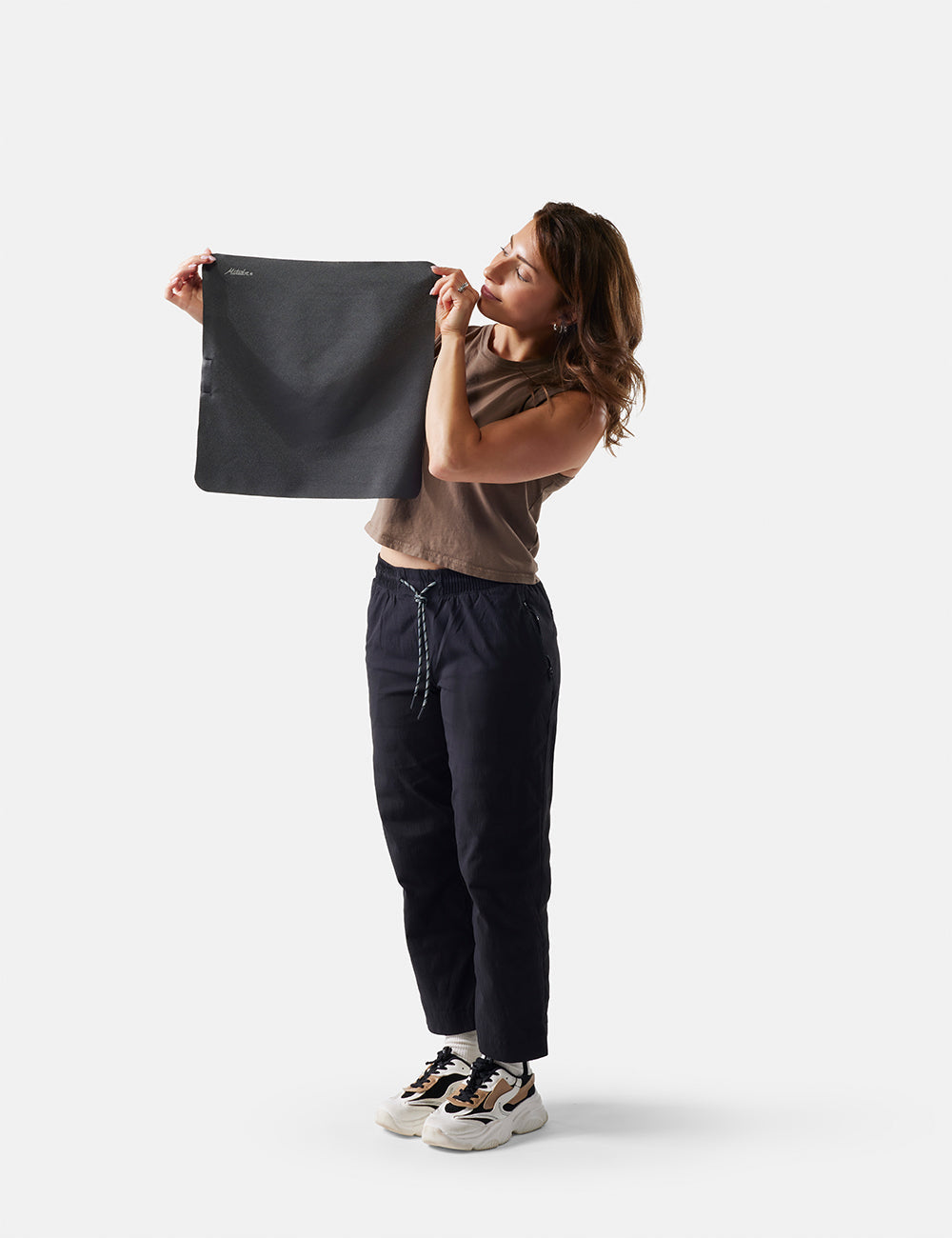 Matador Ultralight Travel Towel – Small in Charcoal — angle view 2