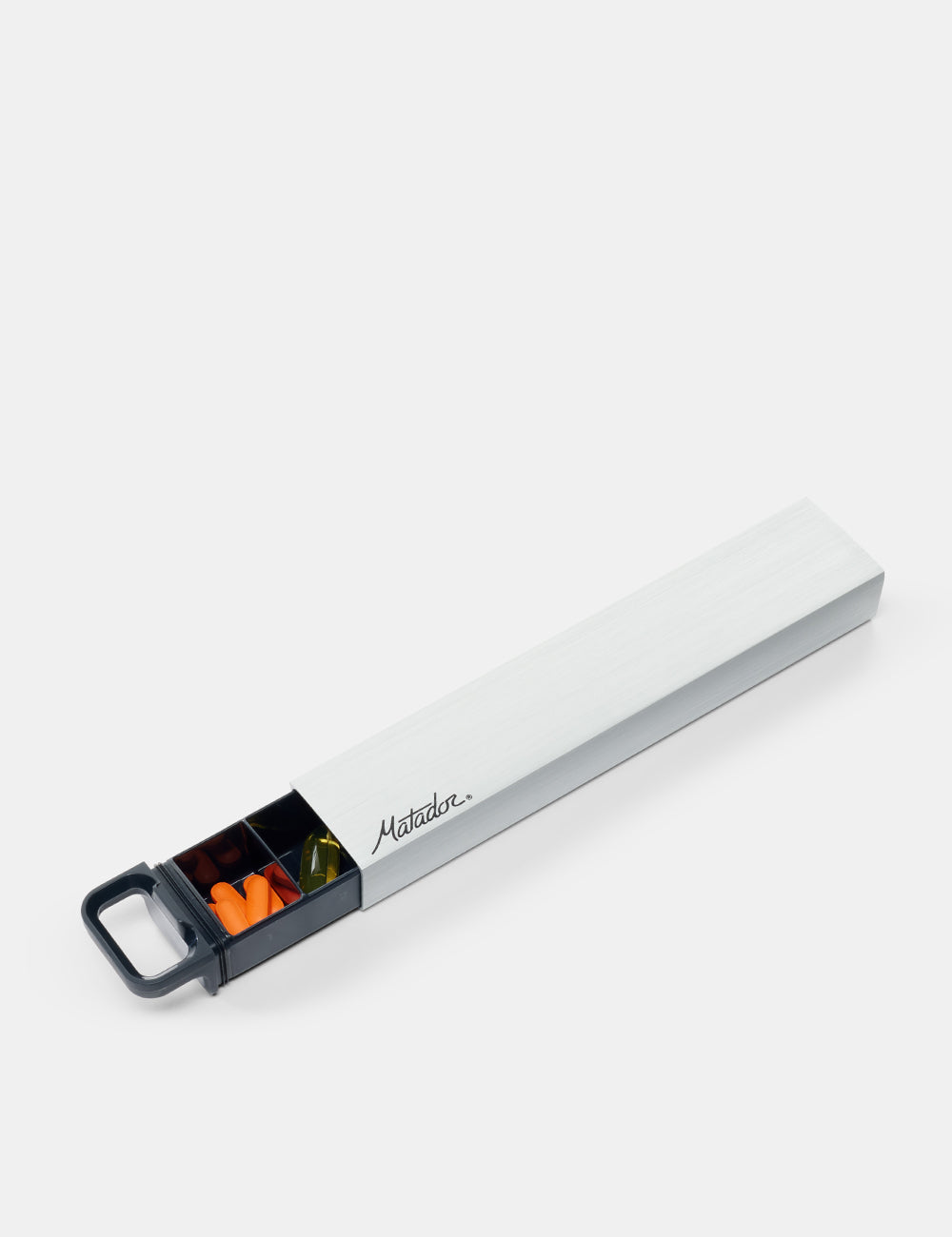 Matador Waterproof Pill Canister in Brushed Aluminum — angle view 3
