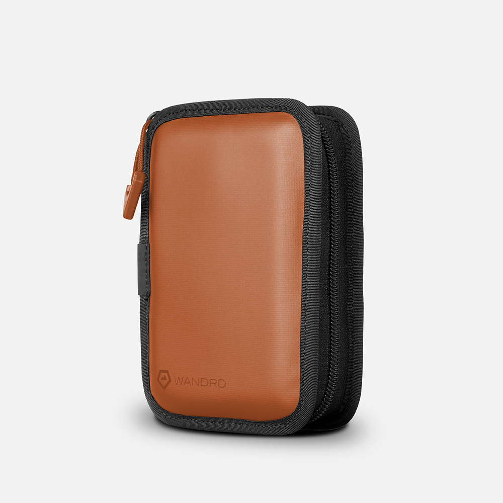 WANDRD Memory Card Case in Sedona Orange — angle view 2