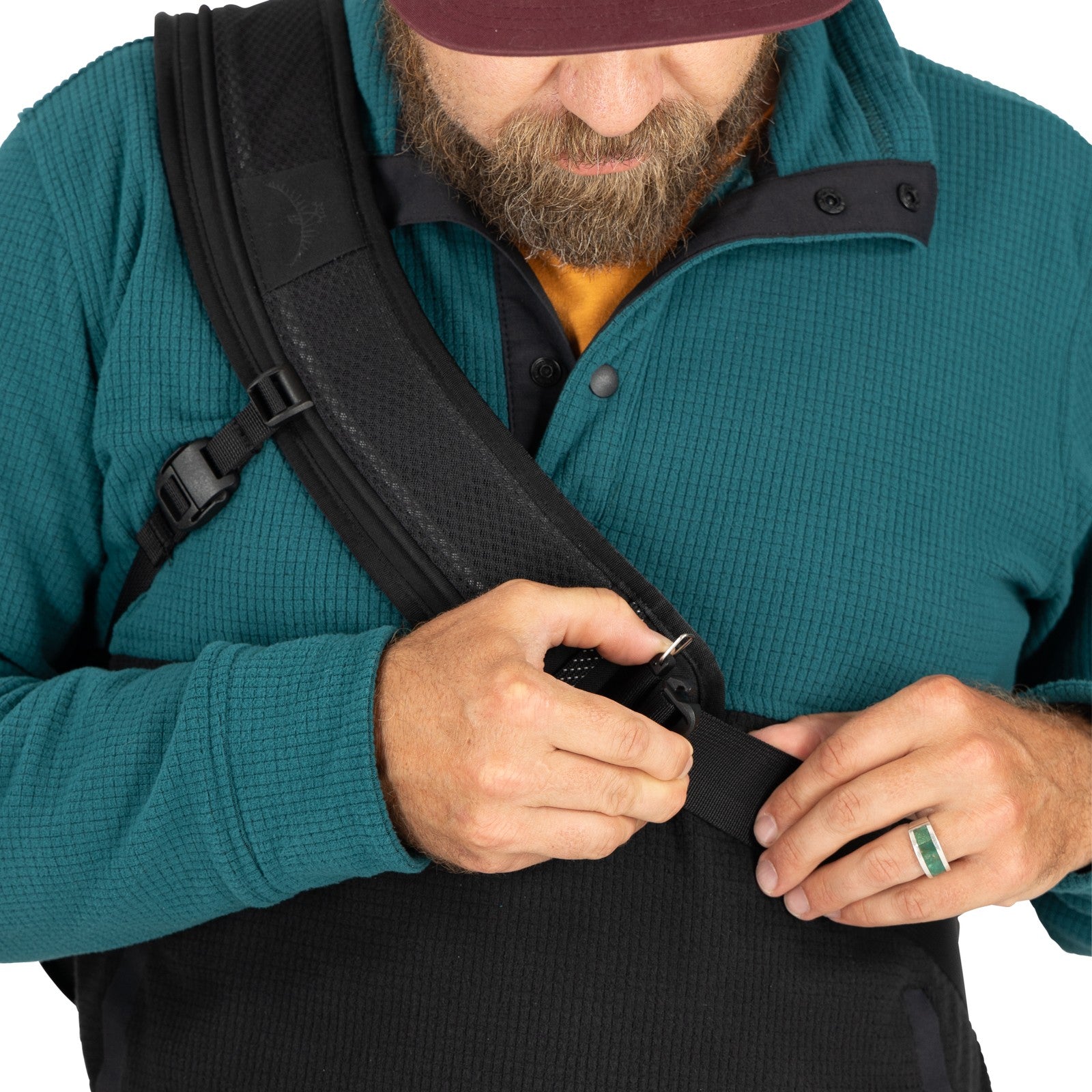 Osprey Metron Messenger 18L in Black — detail view 3
