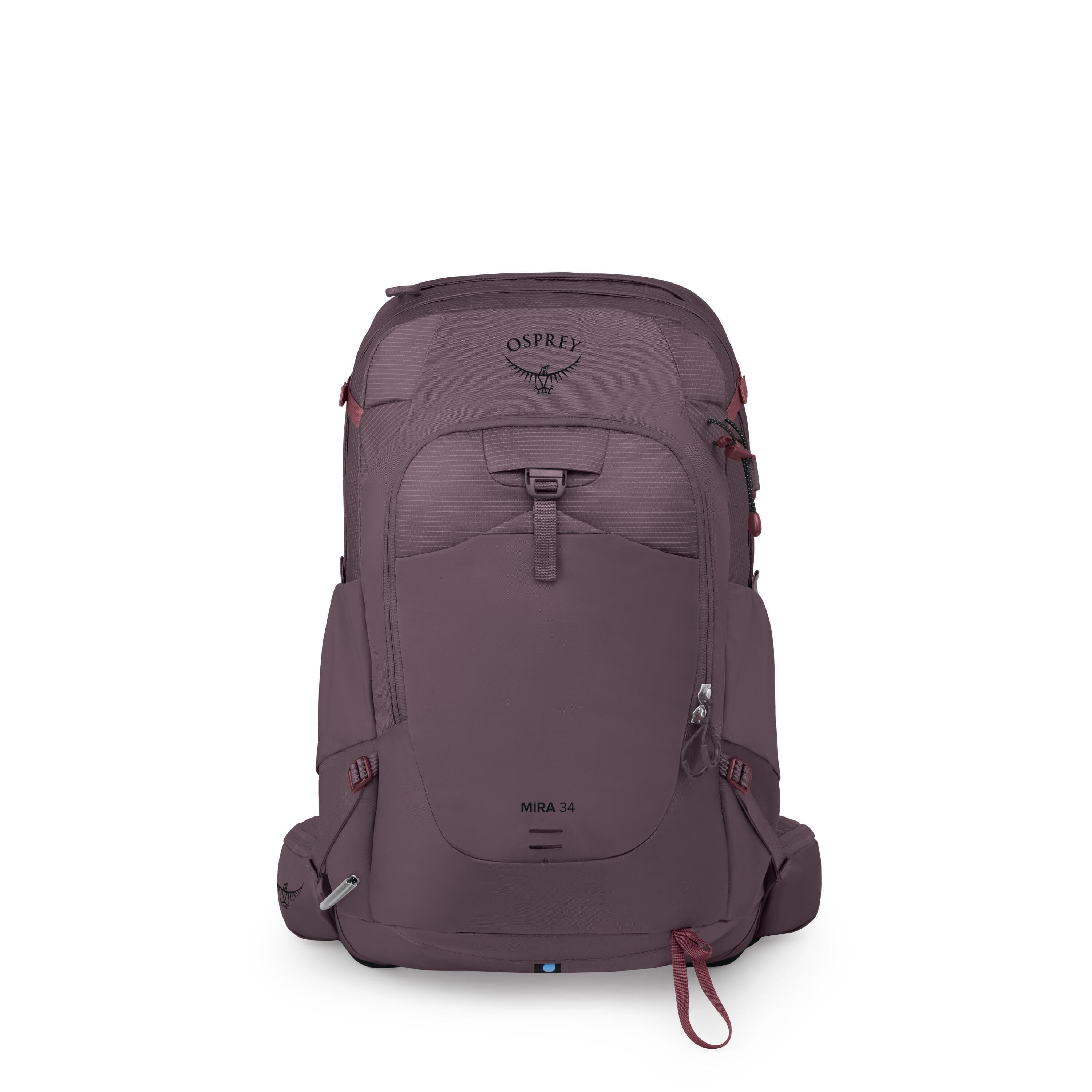 Osprey Mira 34 Women's Hiking Hydration Backpack 34L in Graphite Purple — front view
