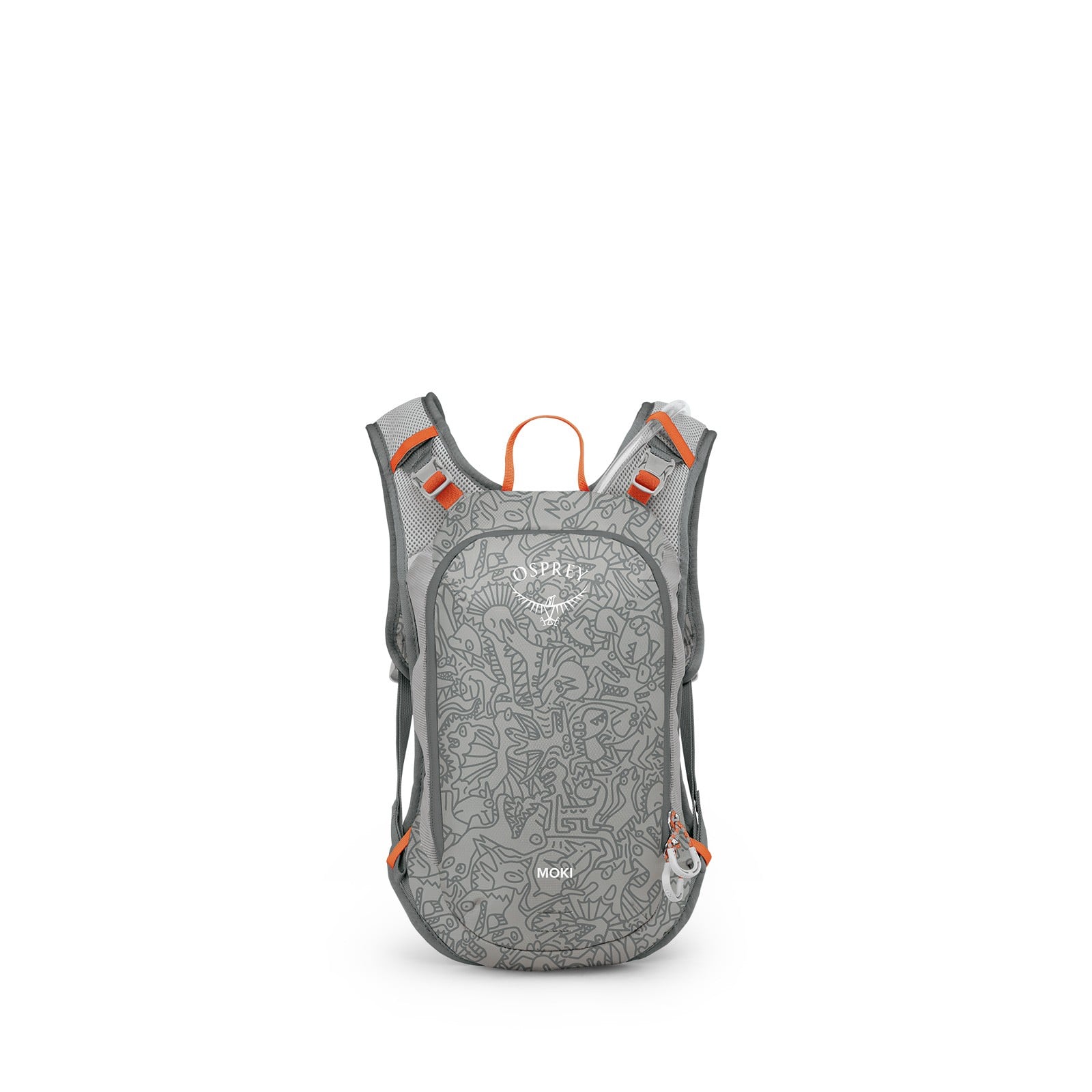 Osprey Moki 3 Kids Hydration Backpack 3L in Hungry Dino Print — front view