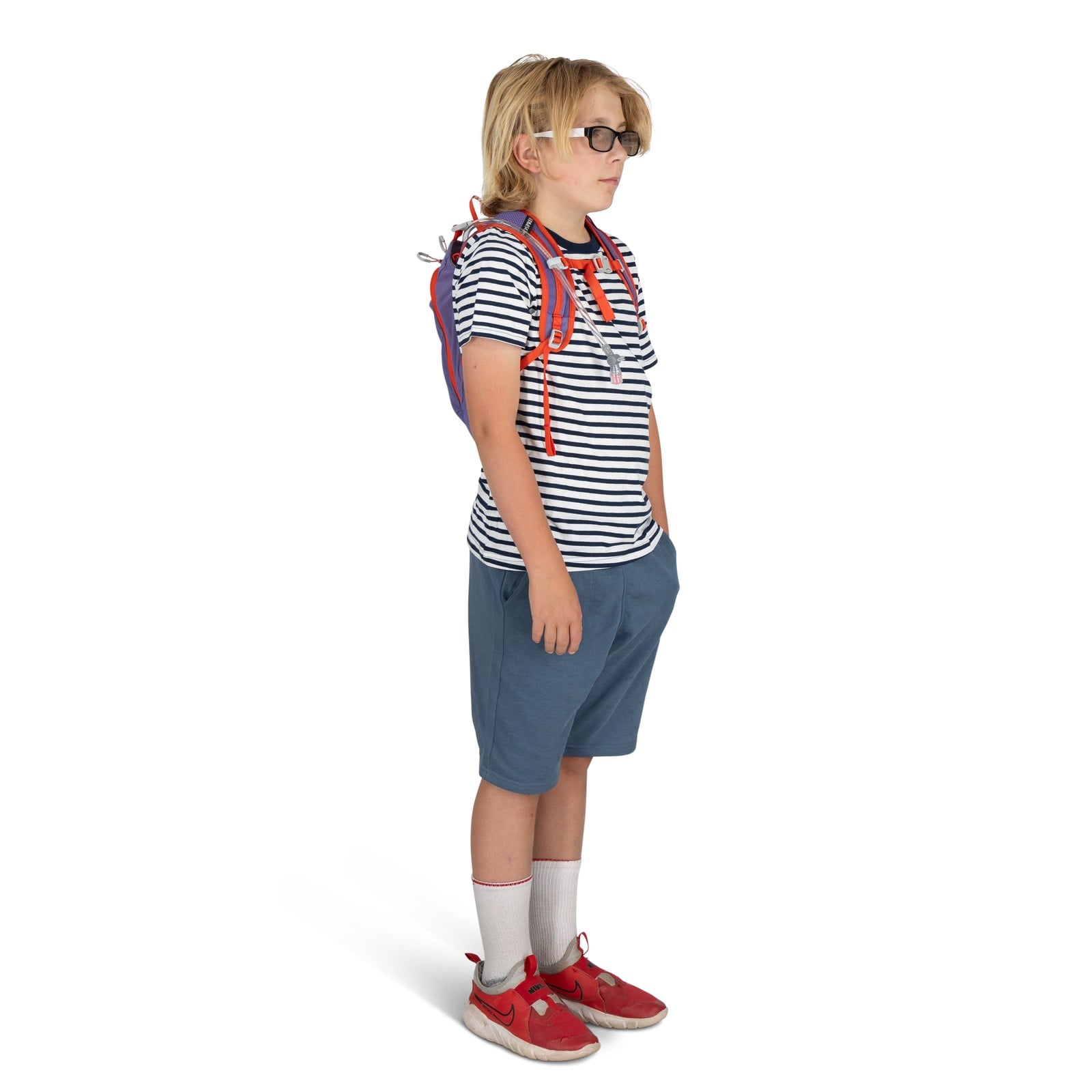 Osprey Moki 3 Kids Hydration Backpack 3L in Euphoria Purple — lifestyle