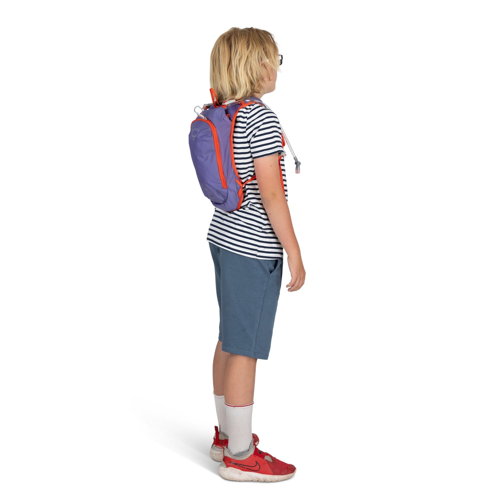 Osprey Moki 3 Kids Hydration Backpack 3L in Euphoria Purple — lifestyle 2
