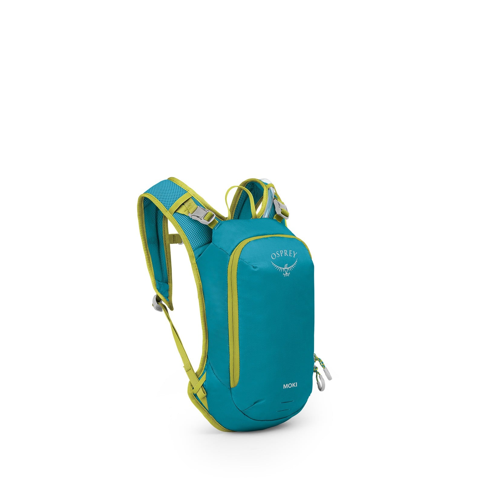 Osprey Moki 3 Kids Hydration Backpack 3L in Blue Spikemoss — angle view 2