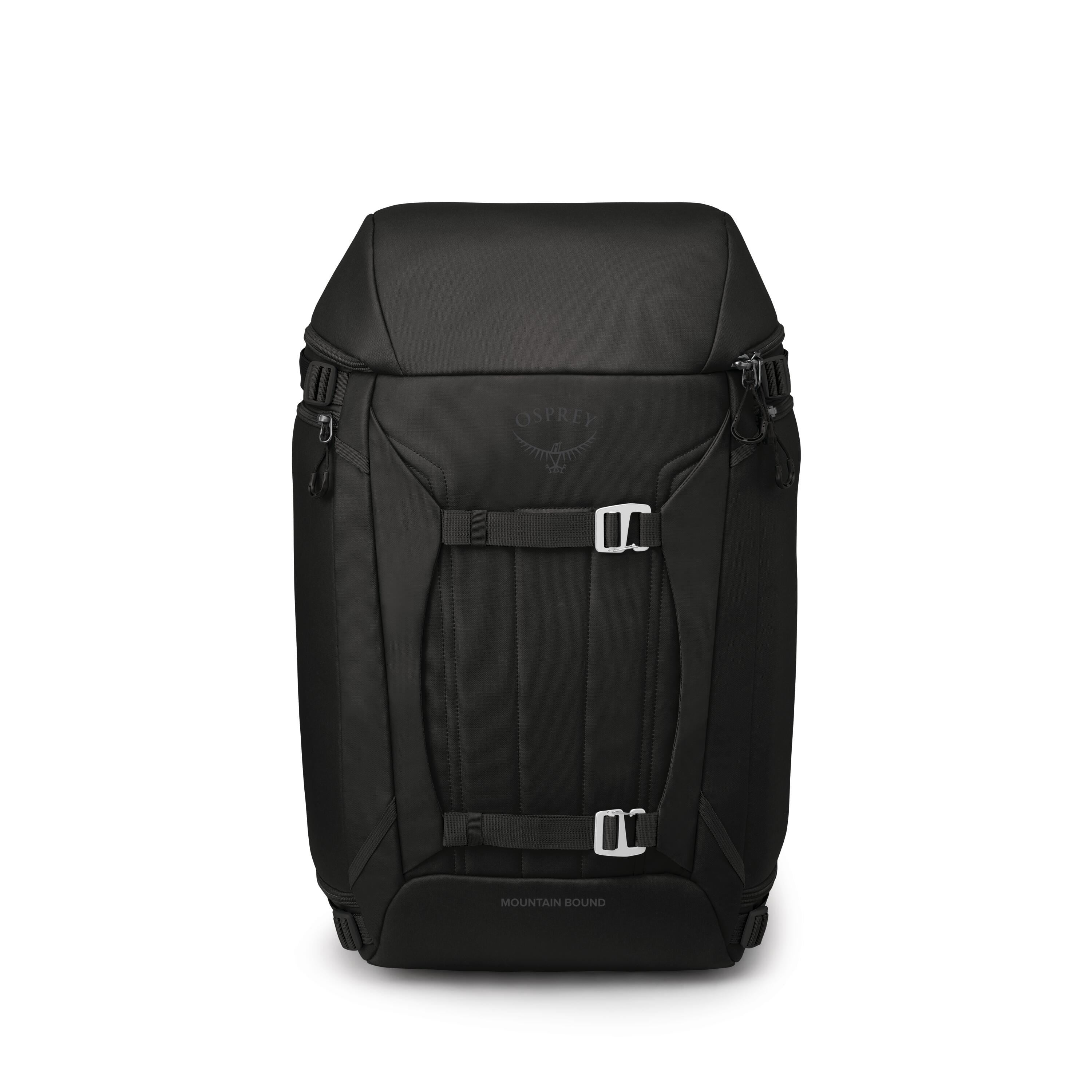 Osprey Mountain Bound Ski & Snowboard Boot Backpack Plus 55L in Black — front view