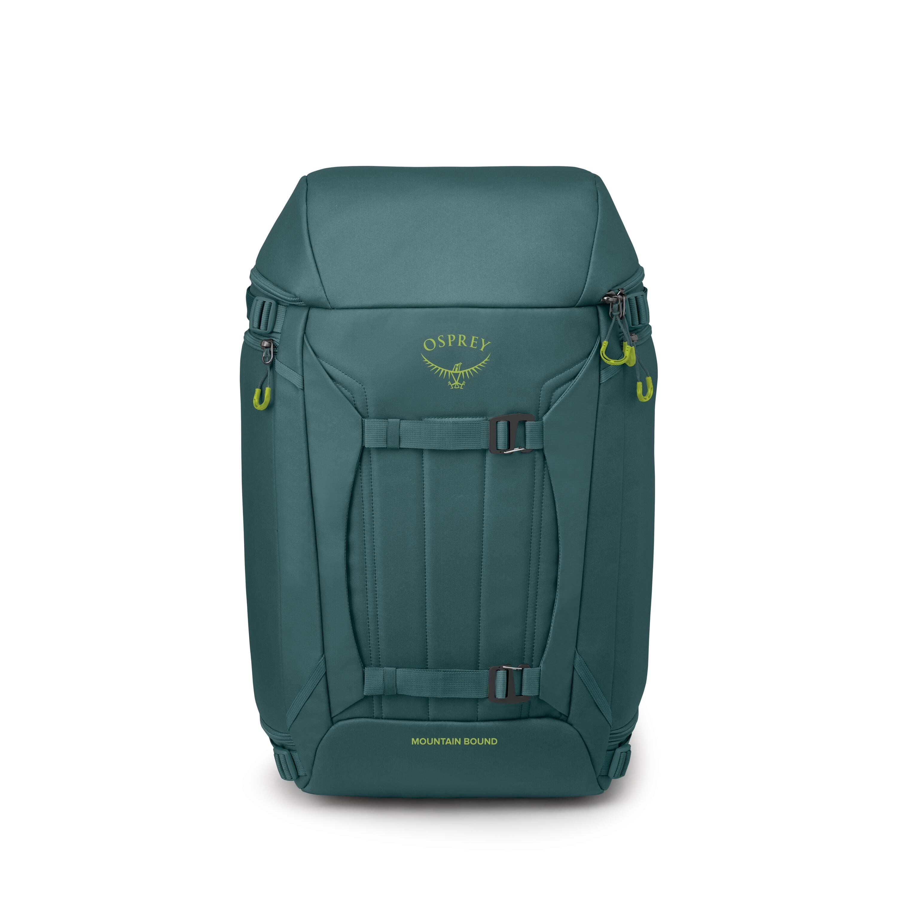 Osprey Mountain Bound Ski & Snowboard Boot Backpack Plus 55L in Cascade Blue — front view