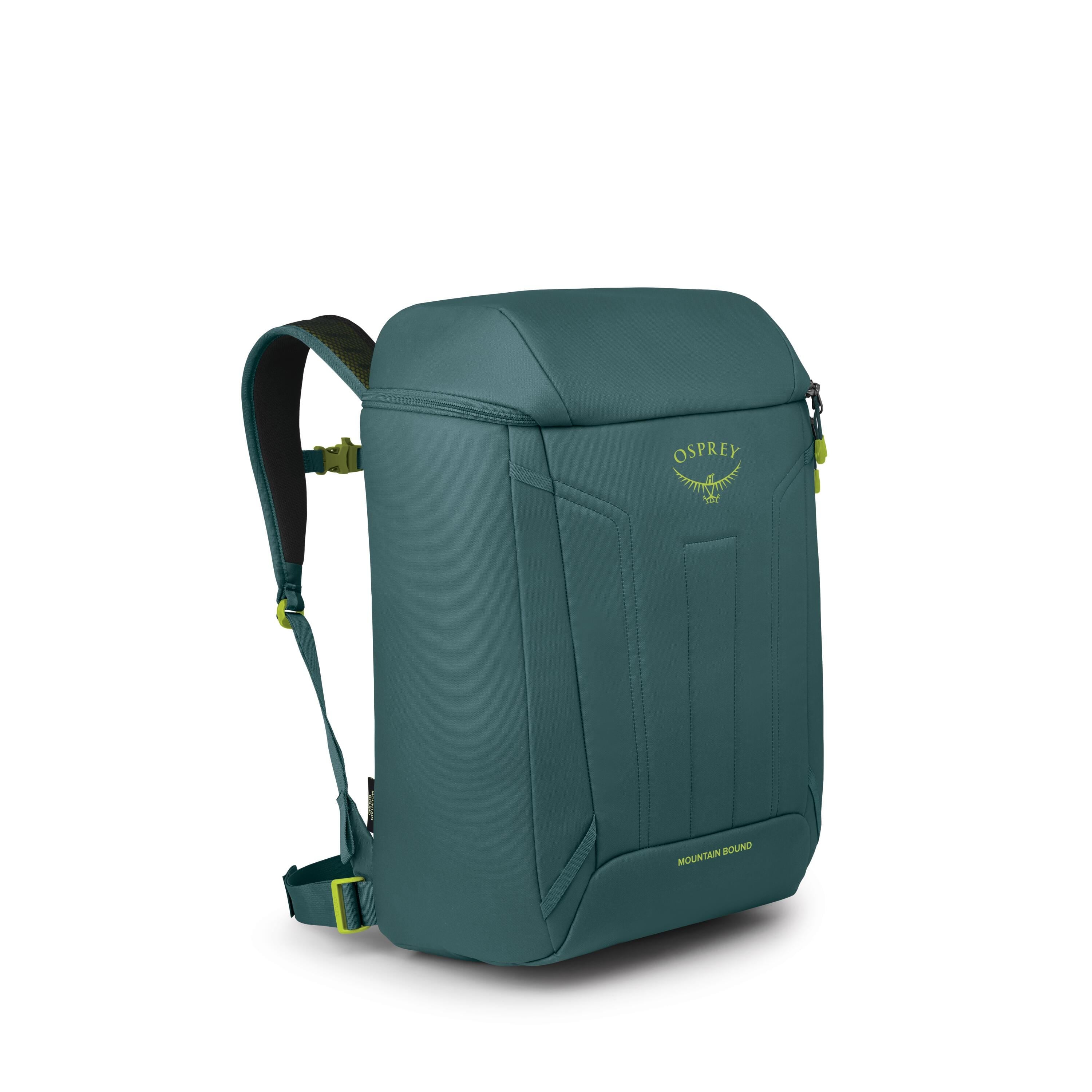 Osprey Mountain Bound Ski & Snowboard Boot Backpack 45L in Cascade Blue — angle view 2