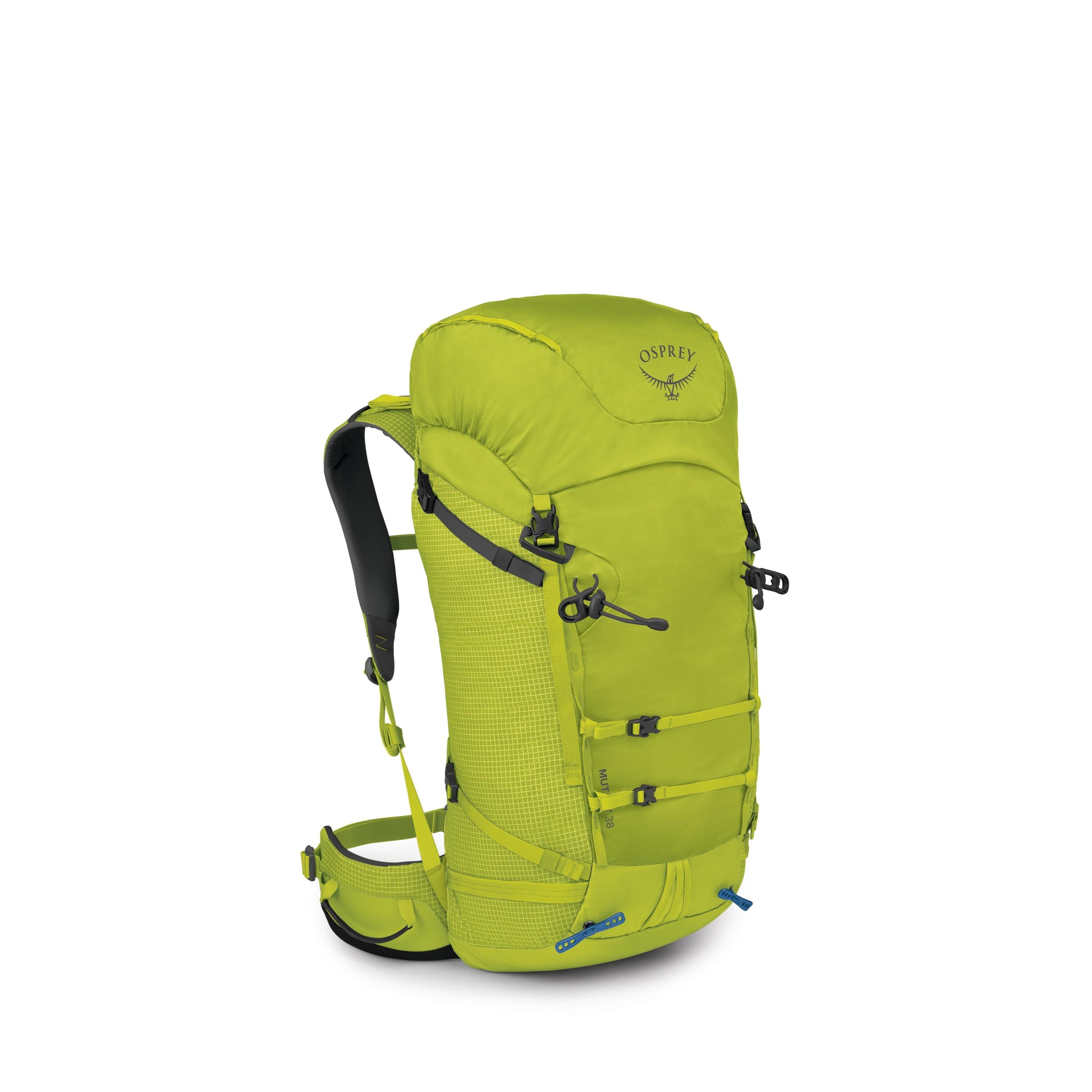 Osprey Mutant 38 Mountaineering Backpack 38L in Lemongrass — angle view 2