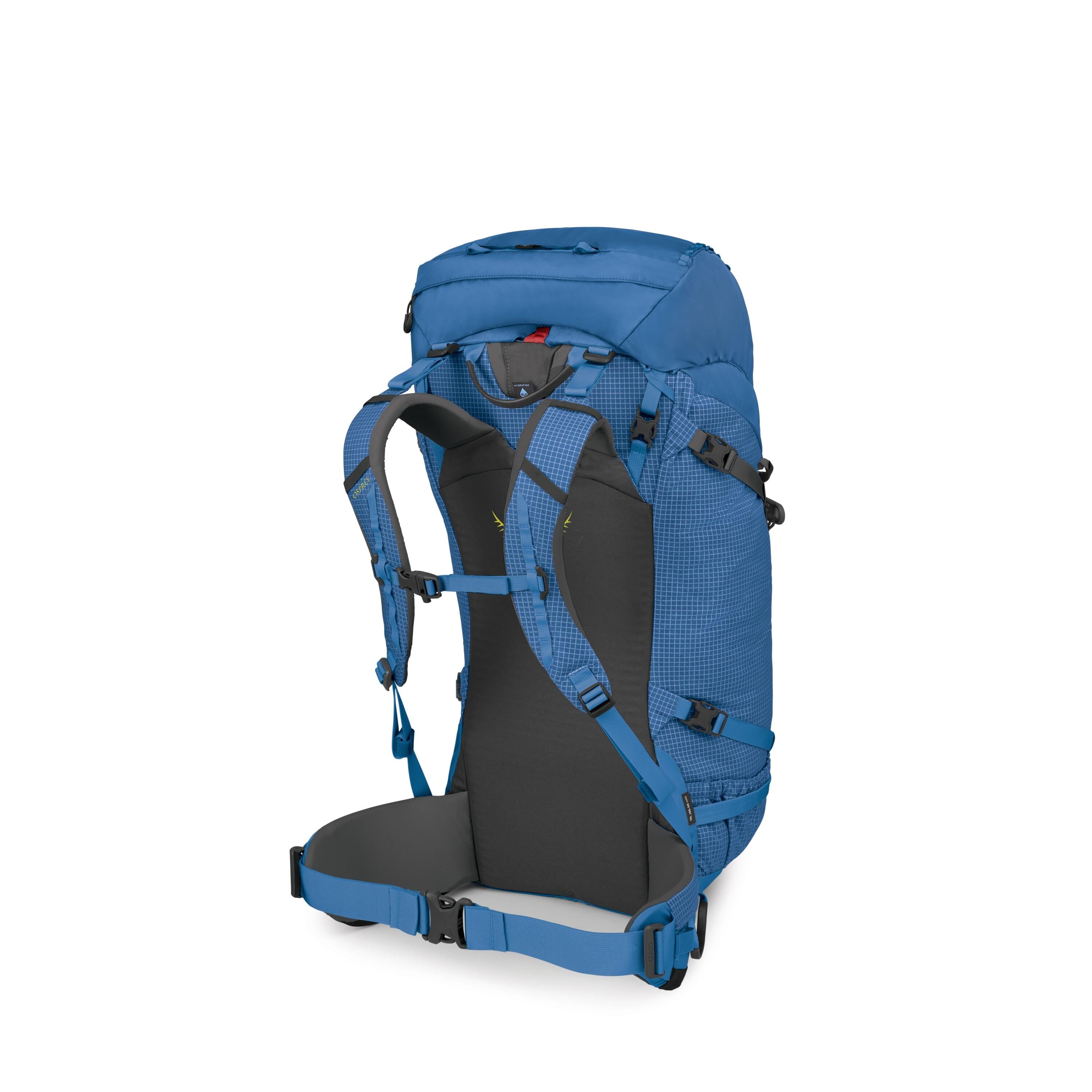 Osprey Mutant 52 Mountaineering Backpack 52L in Blue Flame — back view