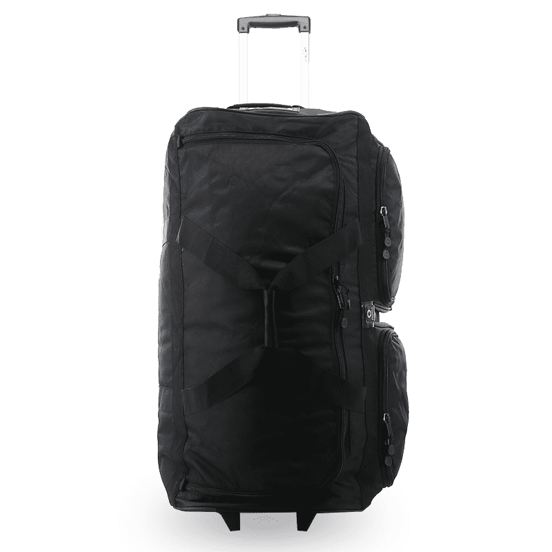 J World Brighton Rolling Duffel Bag in Black — angle view 4