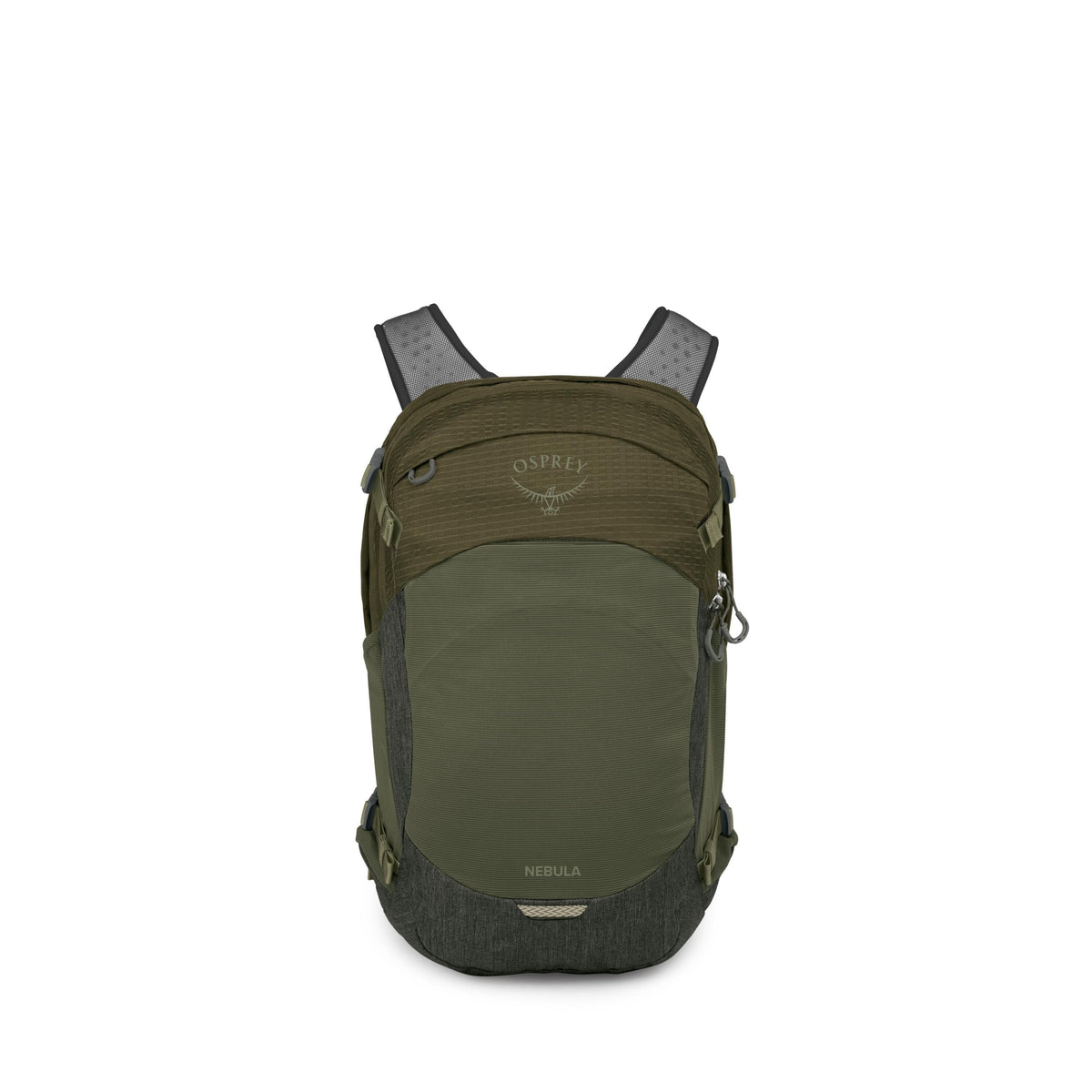 Osprey Nebula Backpack 32L in Moss Green-Earl Grey Heather — angle view 2