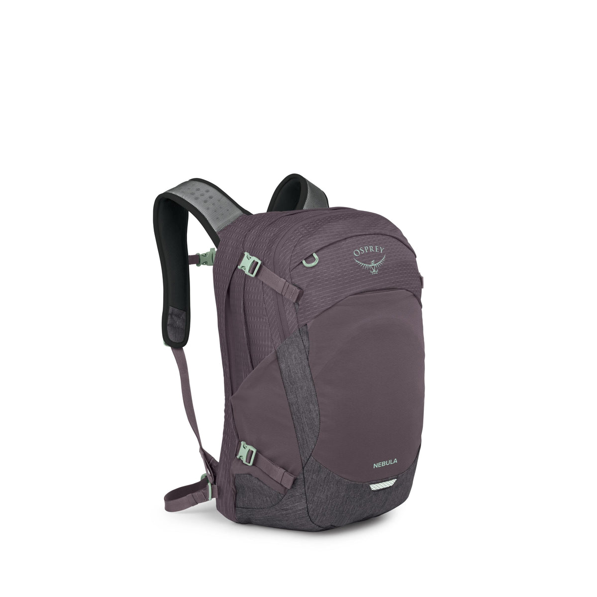 Osprey Nebula Backpack 32L in Graphite-Purple Heather — front view