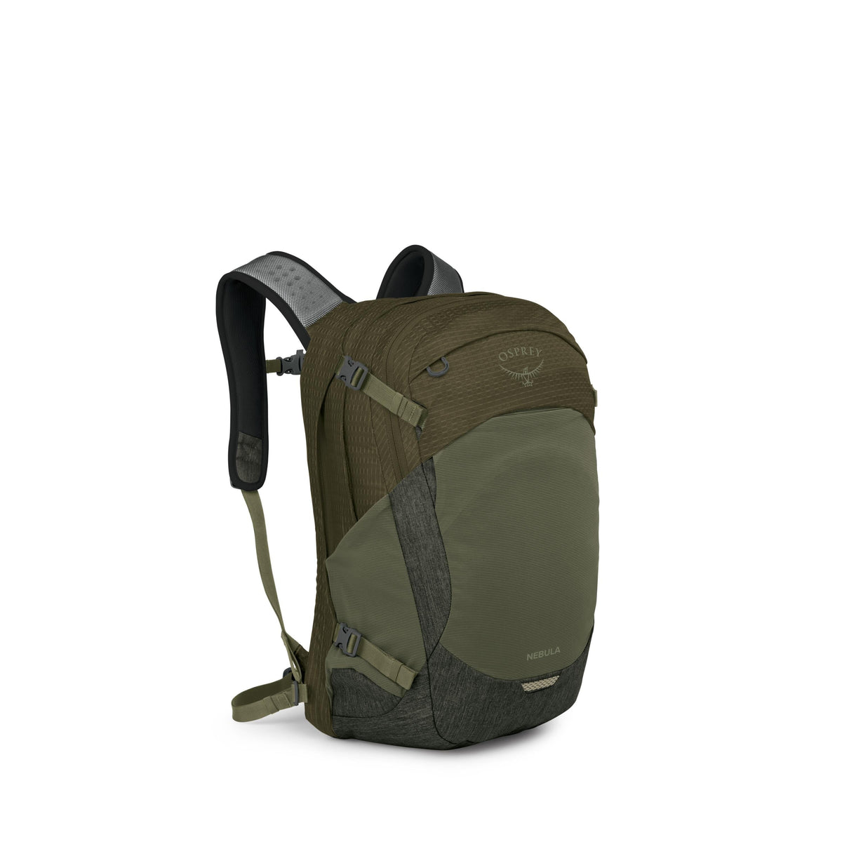Osprey Nebula Backpack 32L in Moss Green-Earl Grey Heather — front view