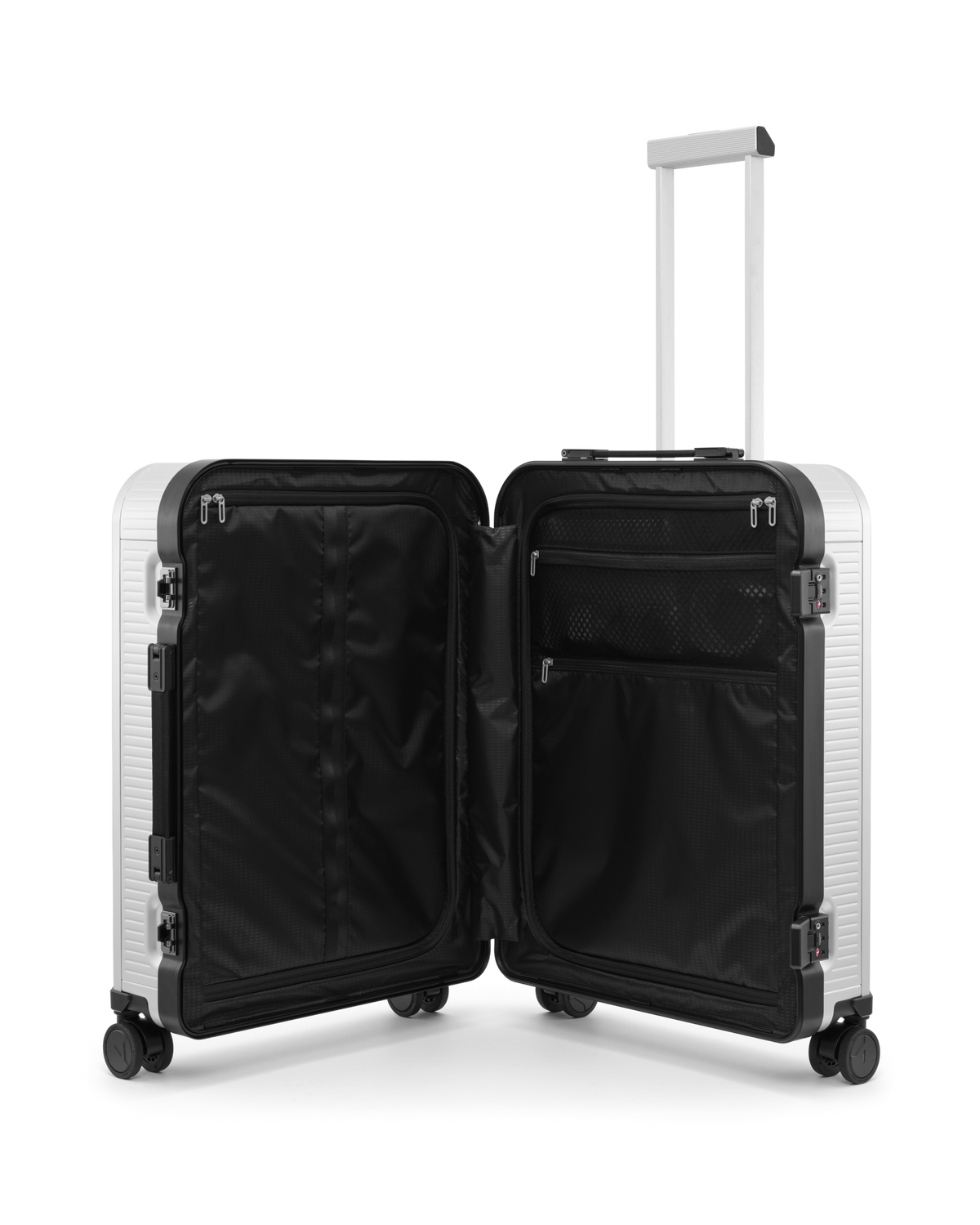 Db Journey Ramverk Alu Check-in Luggage Medium in Silver — interior view