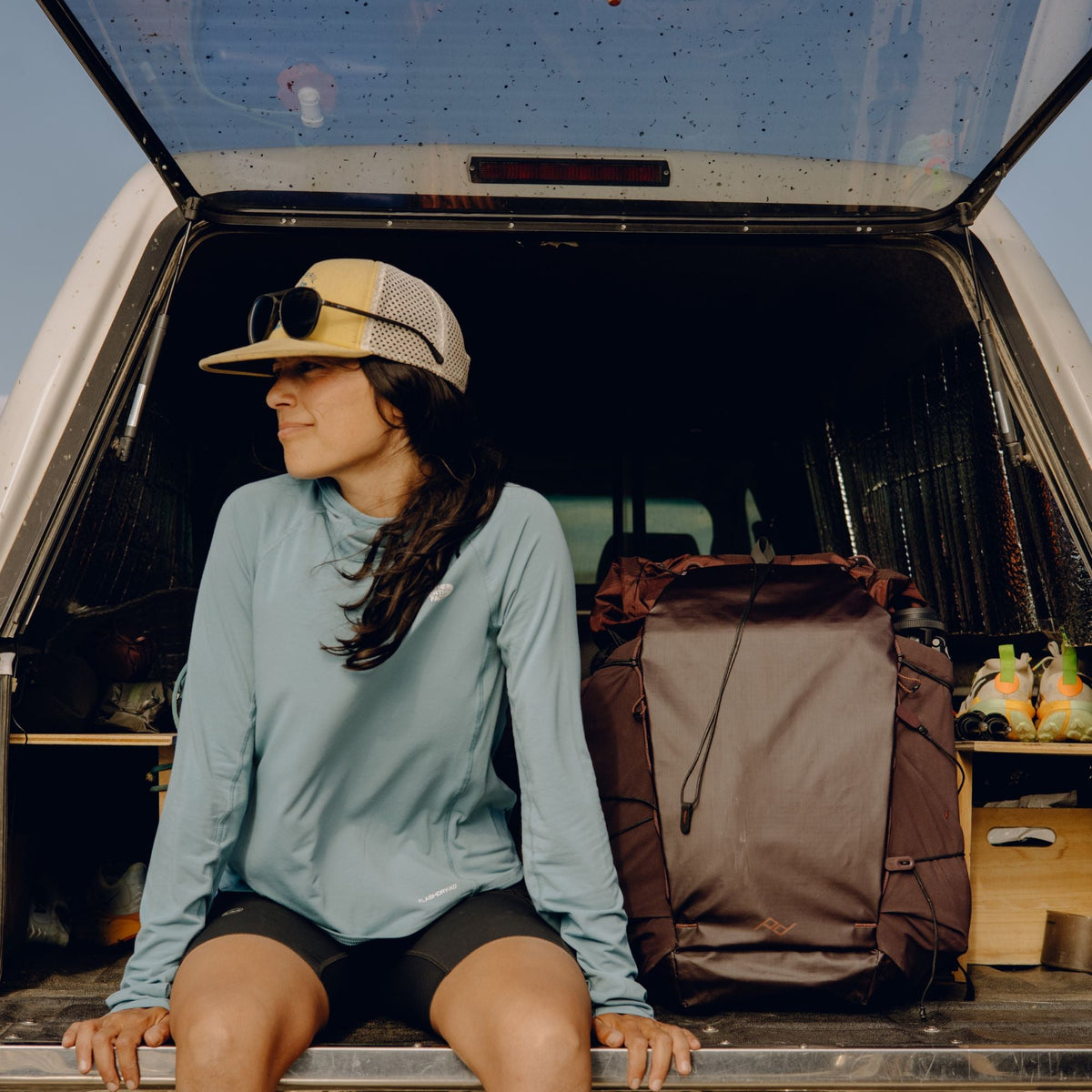 Peak Design Outdoor Backpack 45L in Eclipse — lifestyle 2 # color_Eclipse