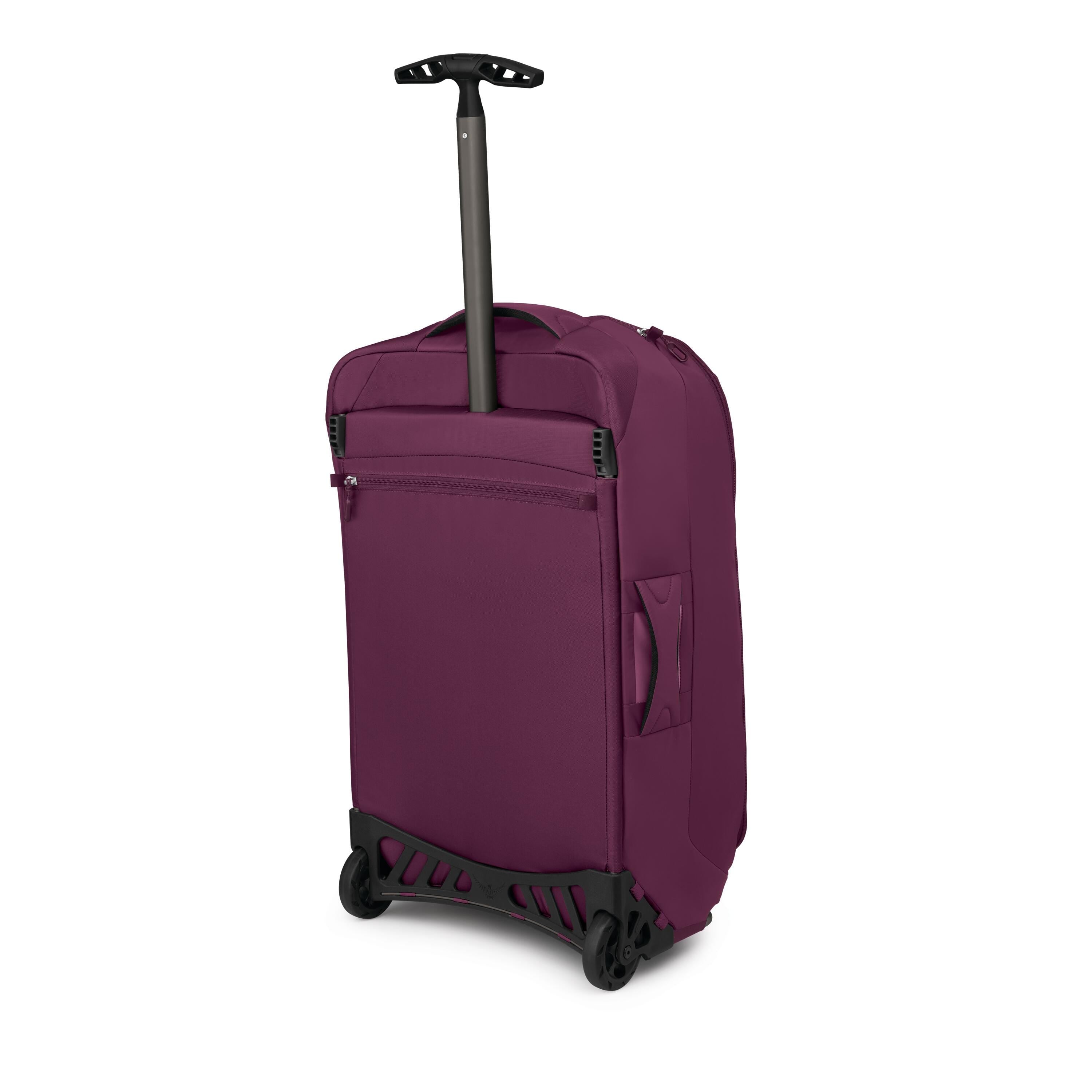 Osprey Ozone 2-Wheel Checked Luggage 80L in Moody Burgundy — back view