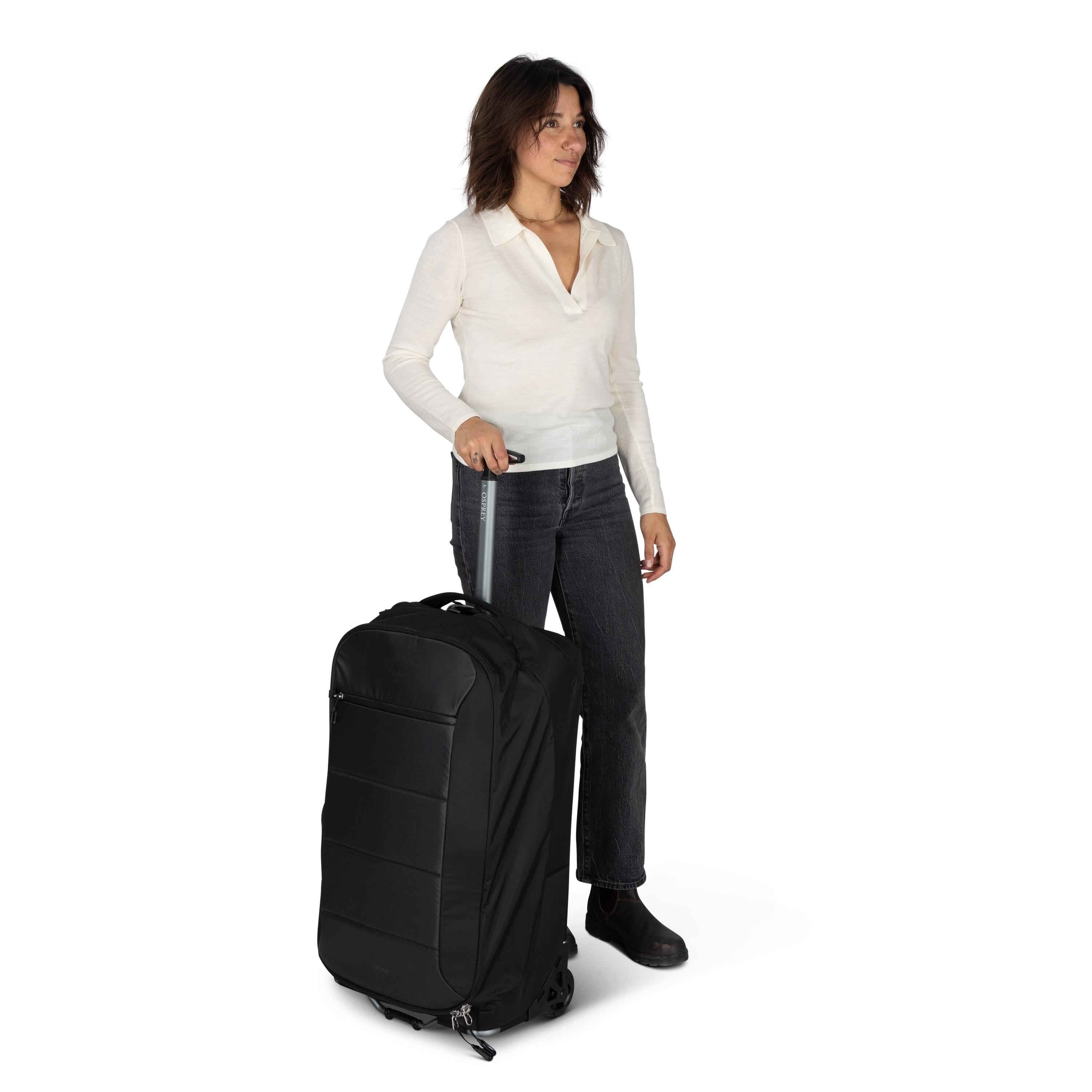 Osprey Ozone 2-Wheel Checked Luggage 80L in Black — lifestyle