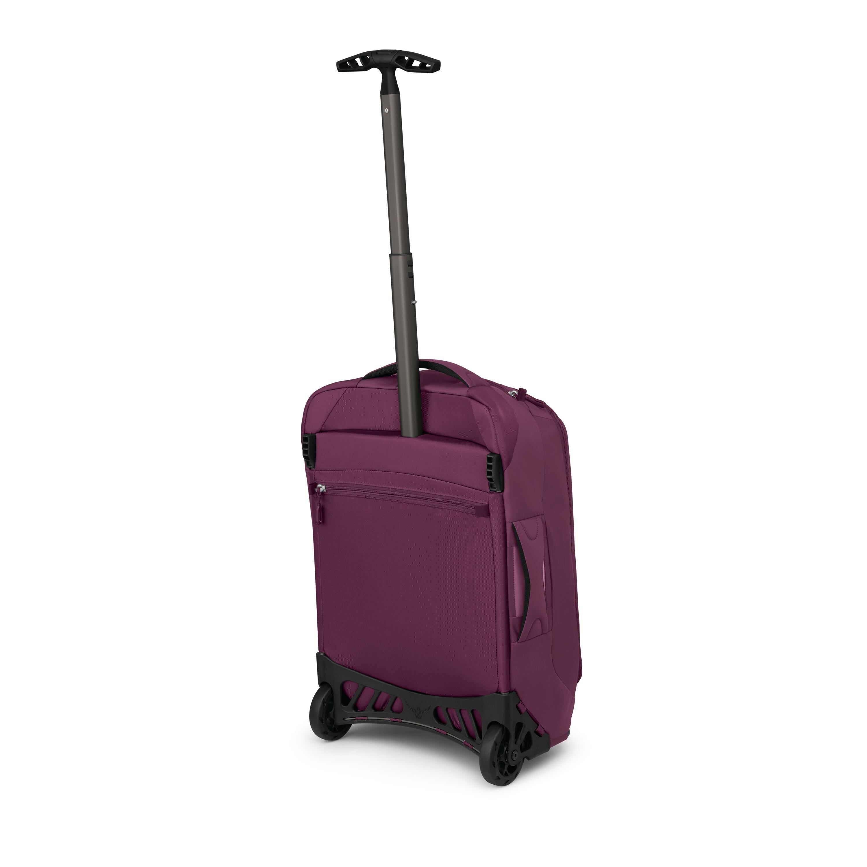 Osprey Ozone 2-Wheel Carry-On 40L/21" in Moody Burgundy — angle view 3