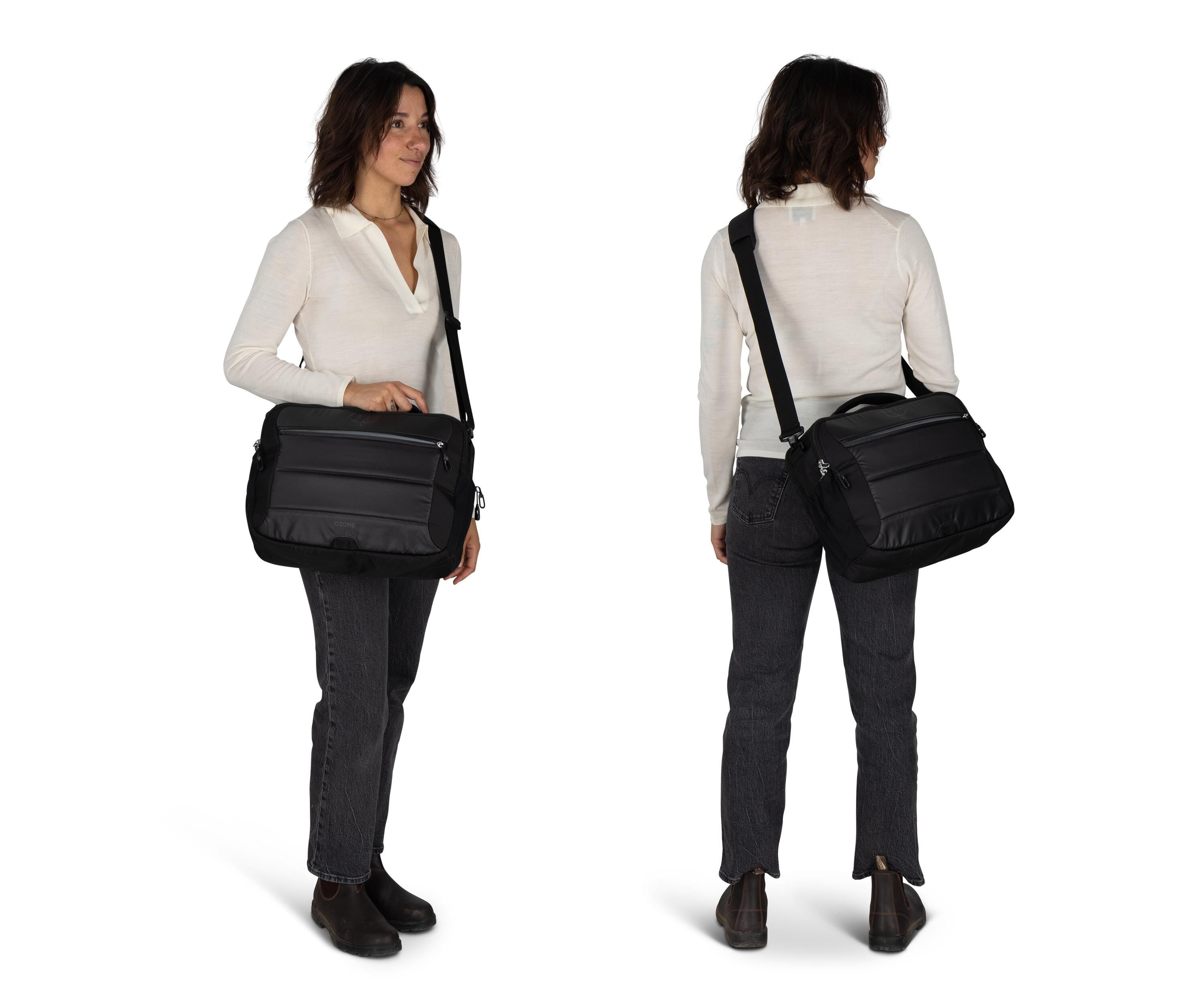 Osprey Ozone Brief Bag 16L in Black — lifestyle