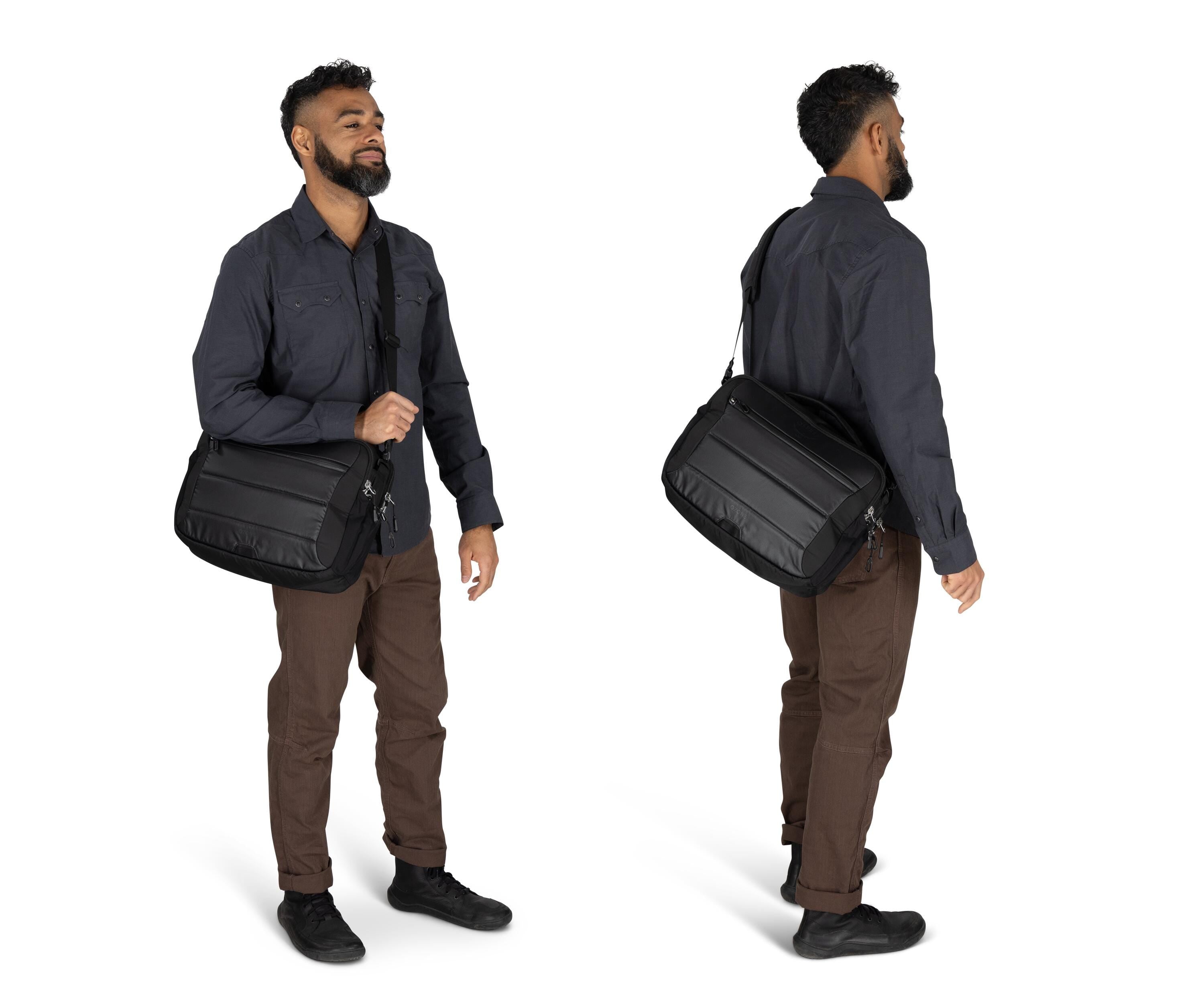 Osprey Ozone Brief Bag 16L in Black — lifestyle 2