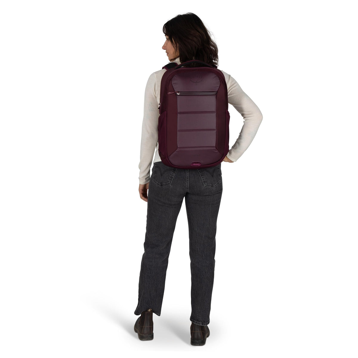 Osprey Ozone Laptop Backpack 28L in Moody Burgundy — lifestyle 2