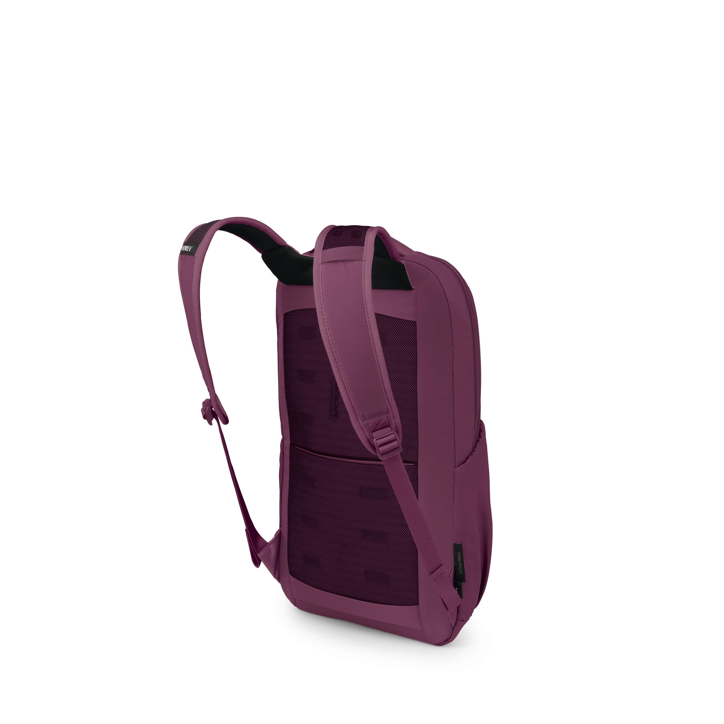 Osprey Ozone Slim Pack Travel Backpack 10L in Moody Burgundy — angle view 3