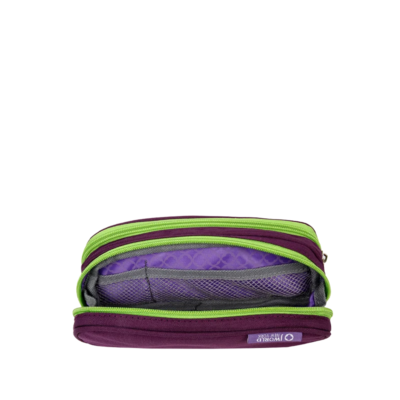 J World Jojo Double Compartment Pencil Case in Purple — interior view 2 # color_Purple