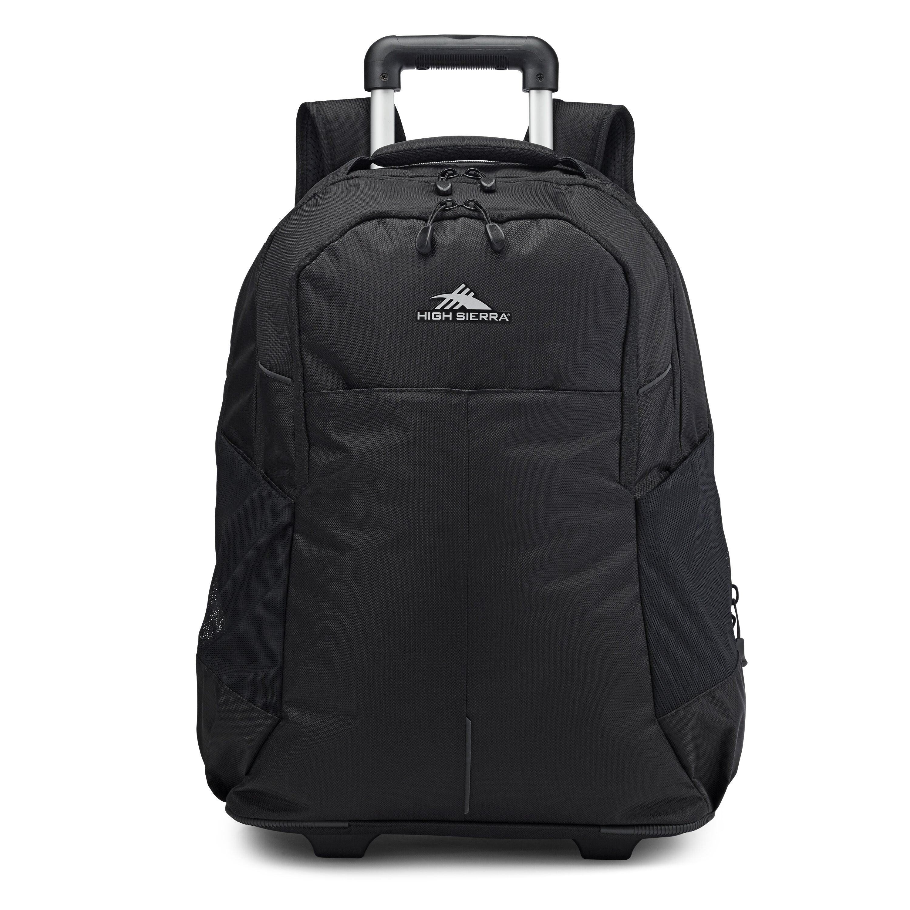 High Sierra Powerglide Pro Wheeled Backpack in Black — angle view 2