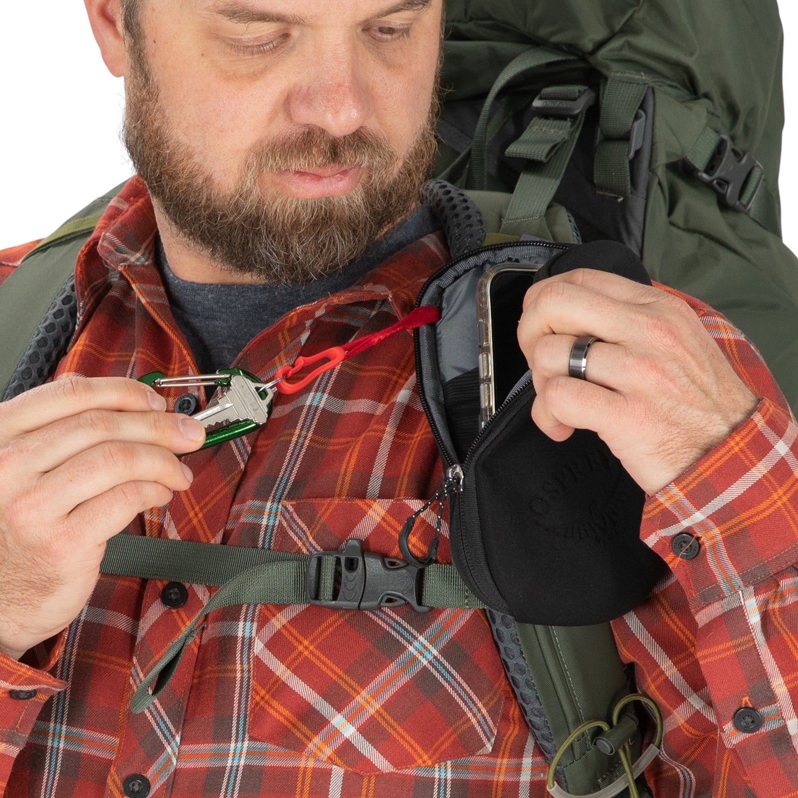 Osprey Pack Pocket Padded 1L in Black — detail view 2