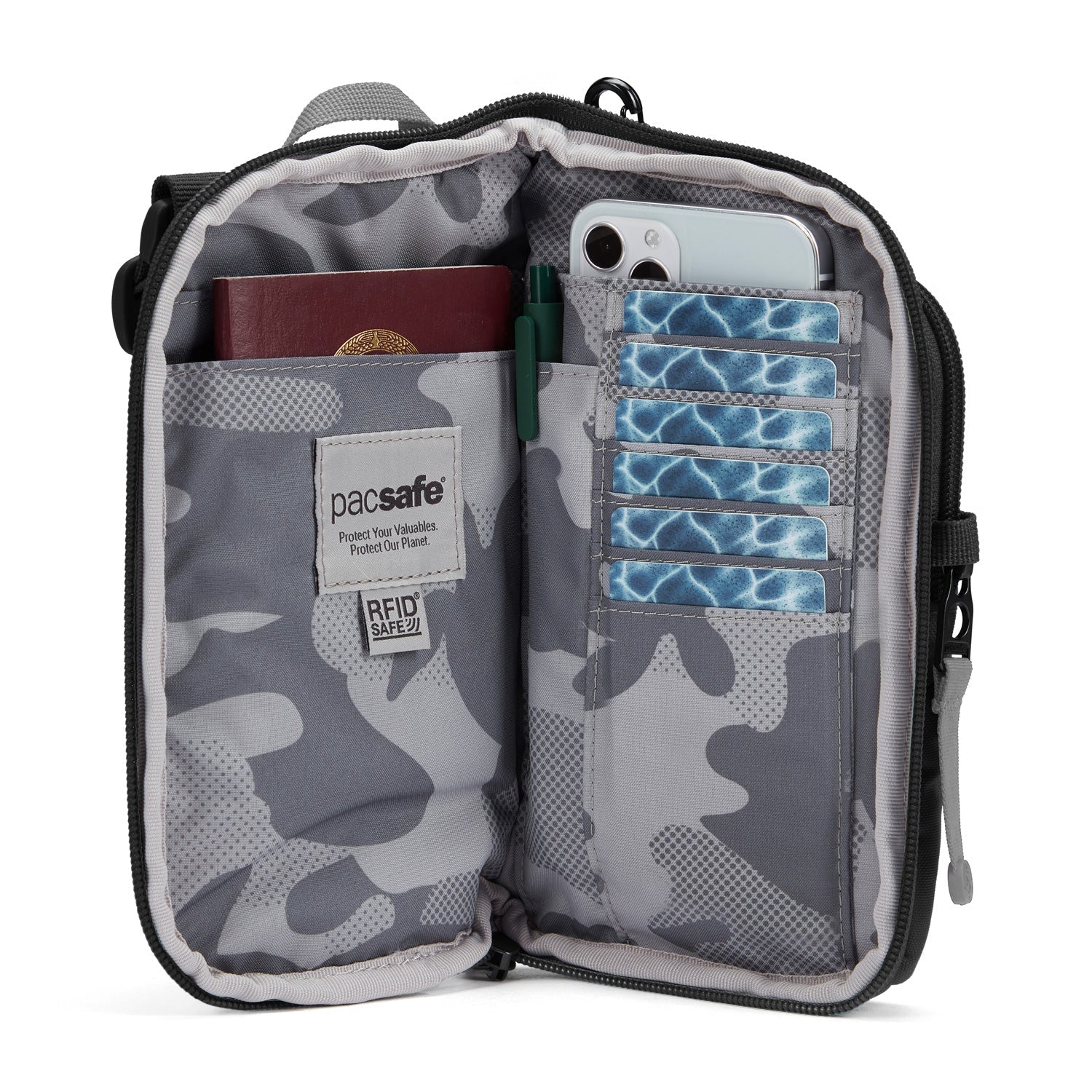Pacsafe GO Anti-Theft Tech Crossbody - Jet Black
