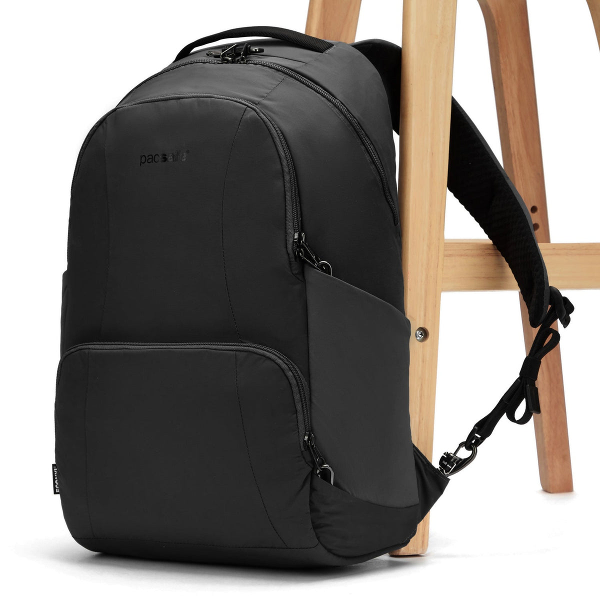Pacsafe Metrosafe LS450 ECONYL Anti-Theft 25L Backpack in Econyl Black — lifestyle